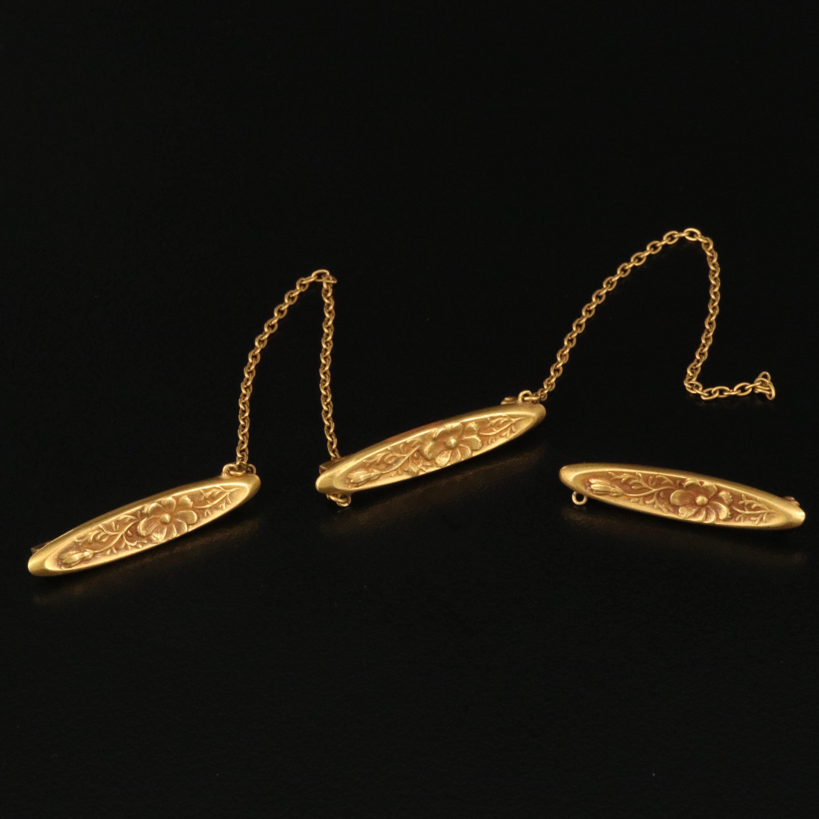 Antique Stern & Co. 14K Lingerie Pin Set