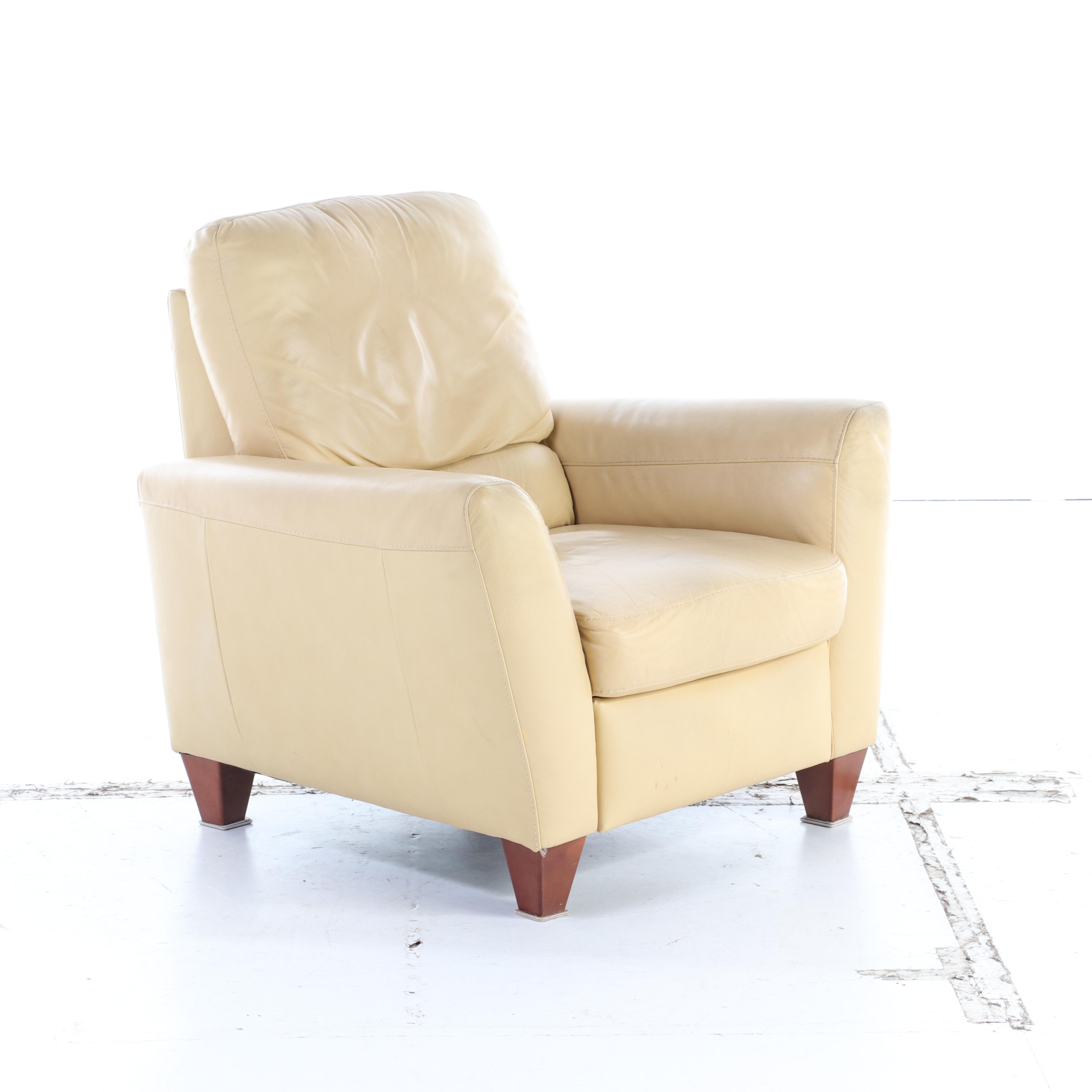 Natuzzi Leather Recliner Lounge Chair