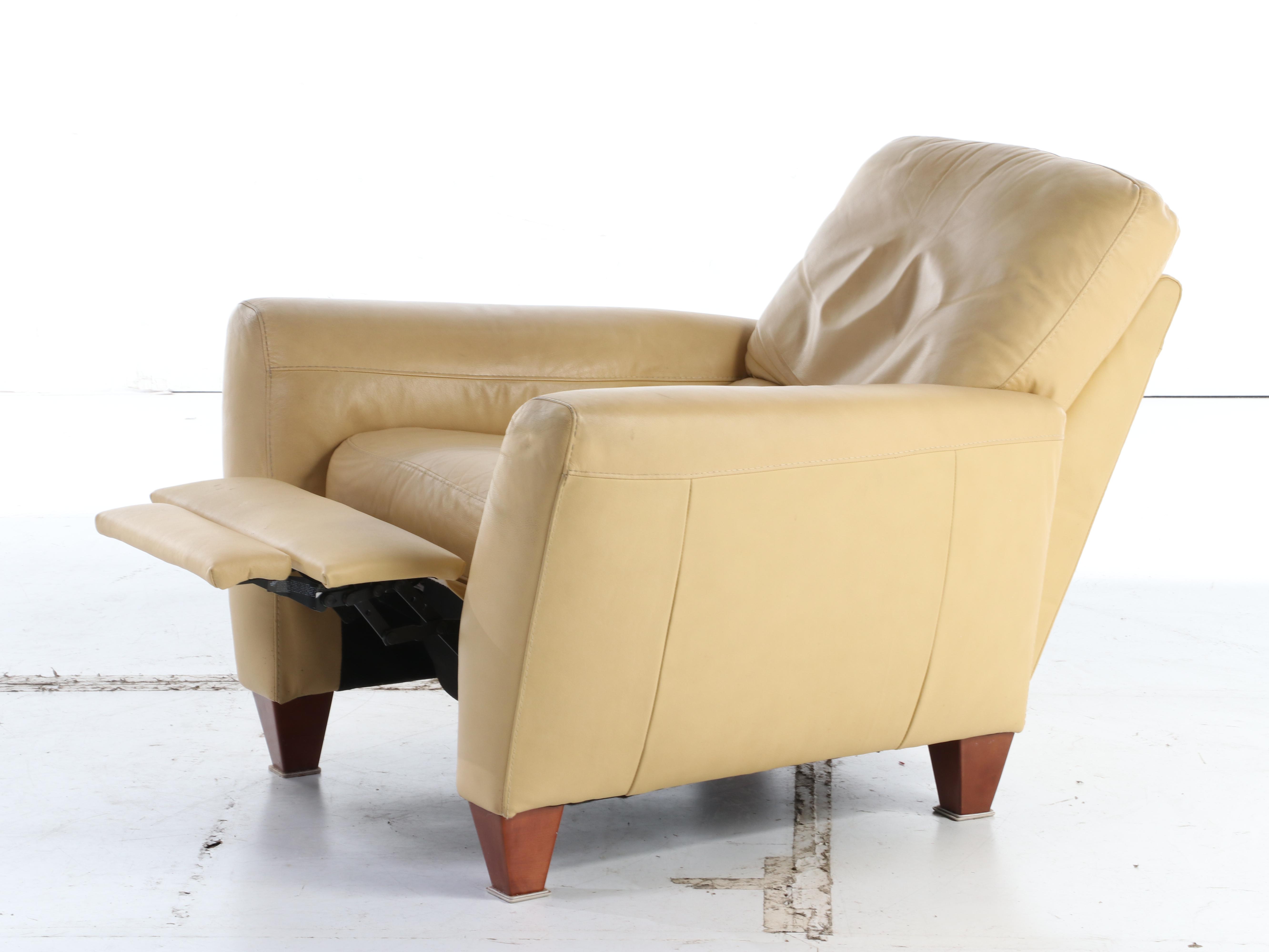 Natuzzi Leather Recliner Lounge Chair