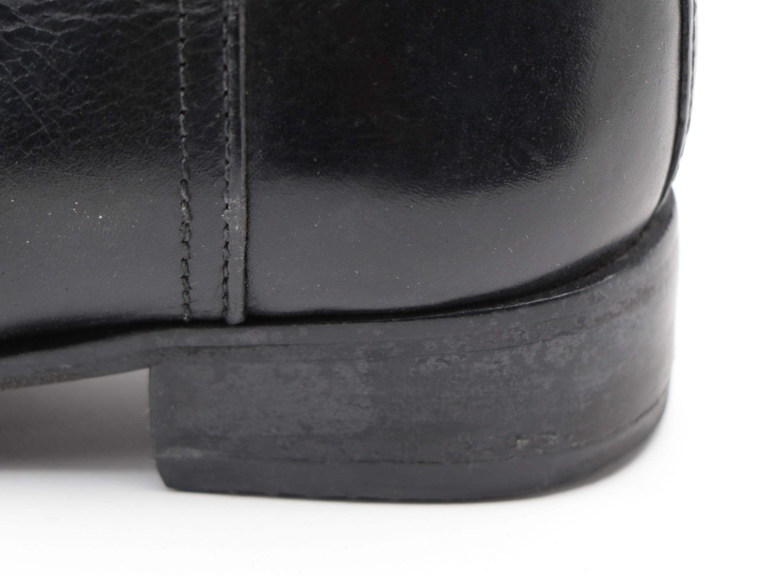 Tory Burch Eloise Black Leather Riding Boots