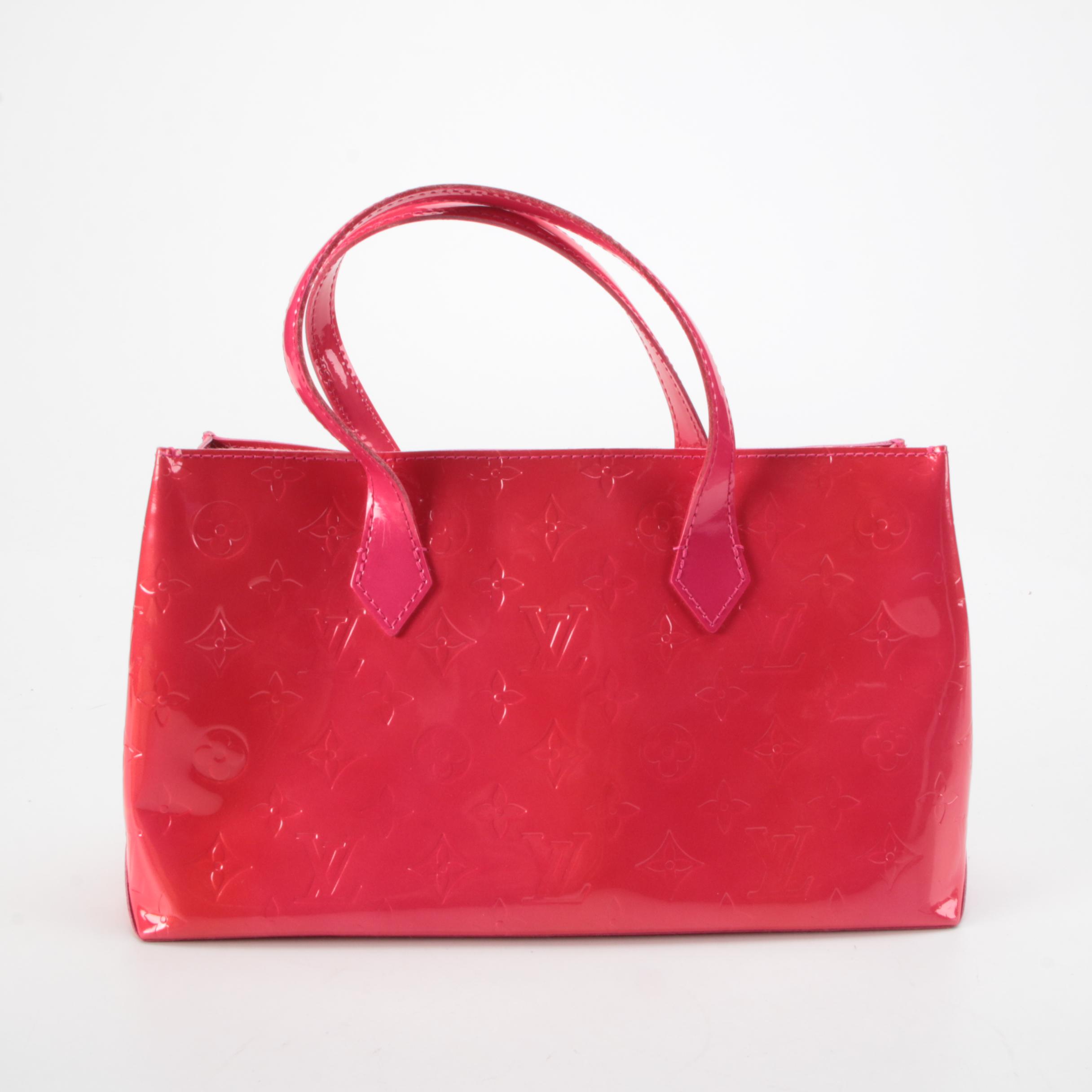 Louis Vuitton Wilshire PM Bag in Rose Pop Monogram Vernis