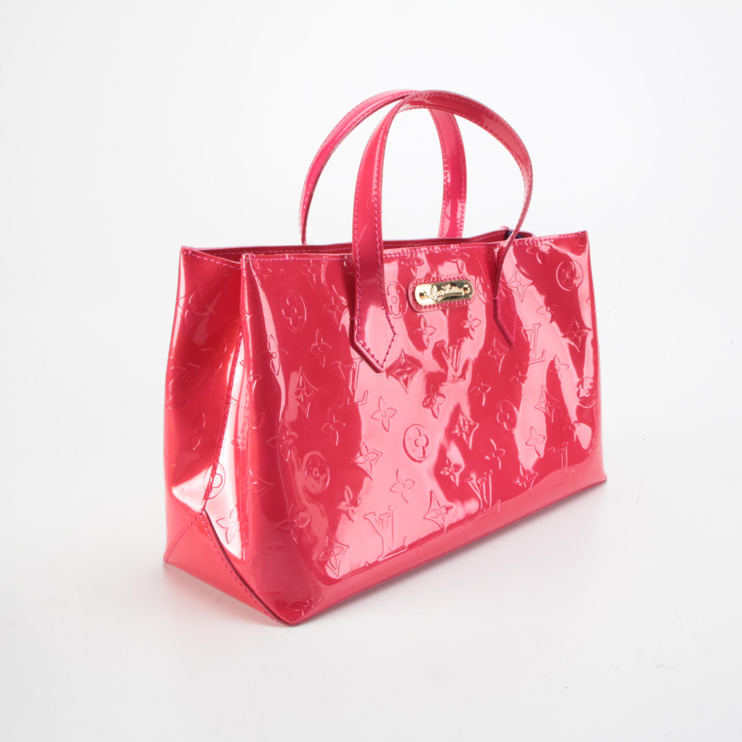 Louis Vuitton Wilshire PM Bag in Rose Pop Monogram Vernis
