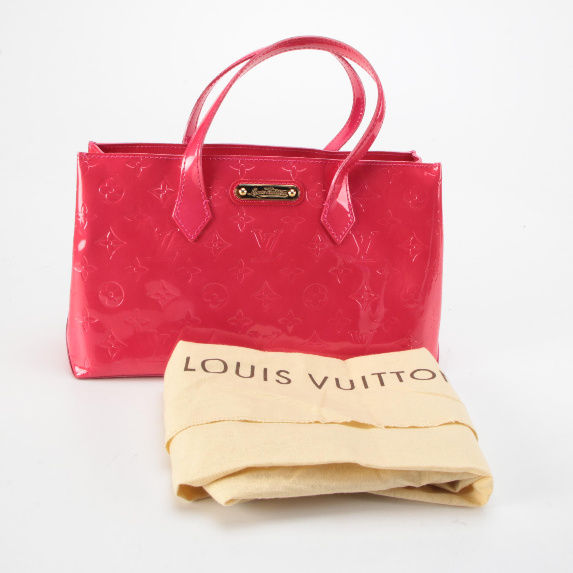 Louis Vuitton Wilshire PM Bag in Rose Pop Monogram Vernis