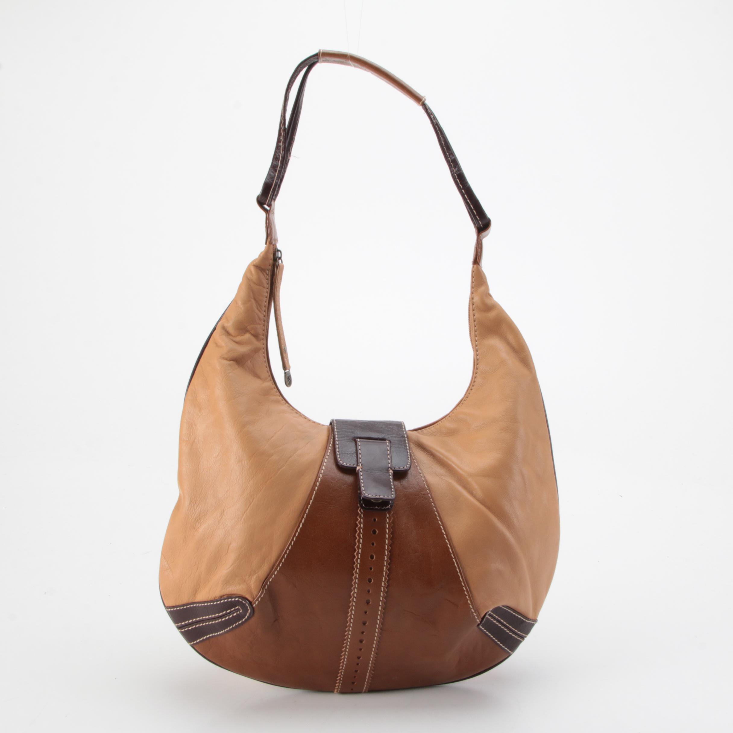Allison Scott for Stone Mountain Tricolor Leather Hobo Bag