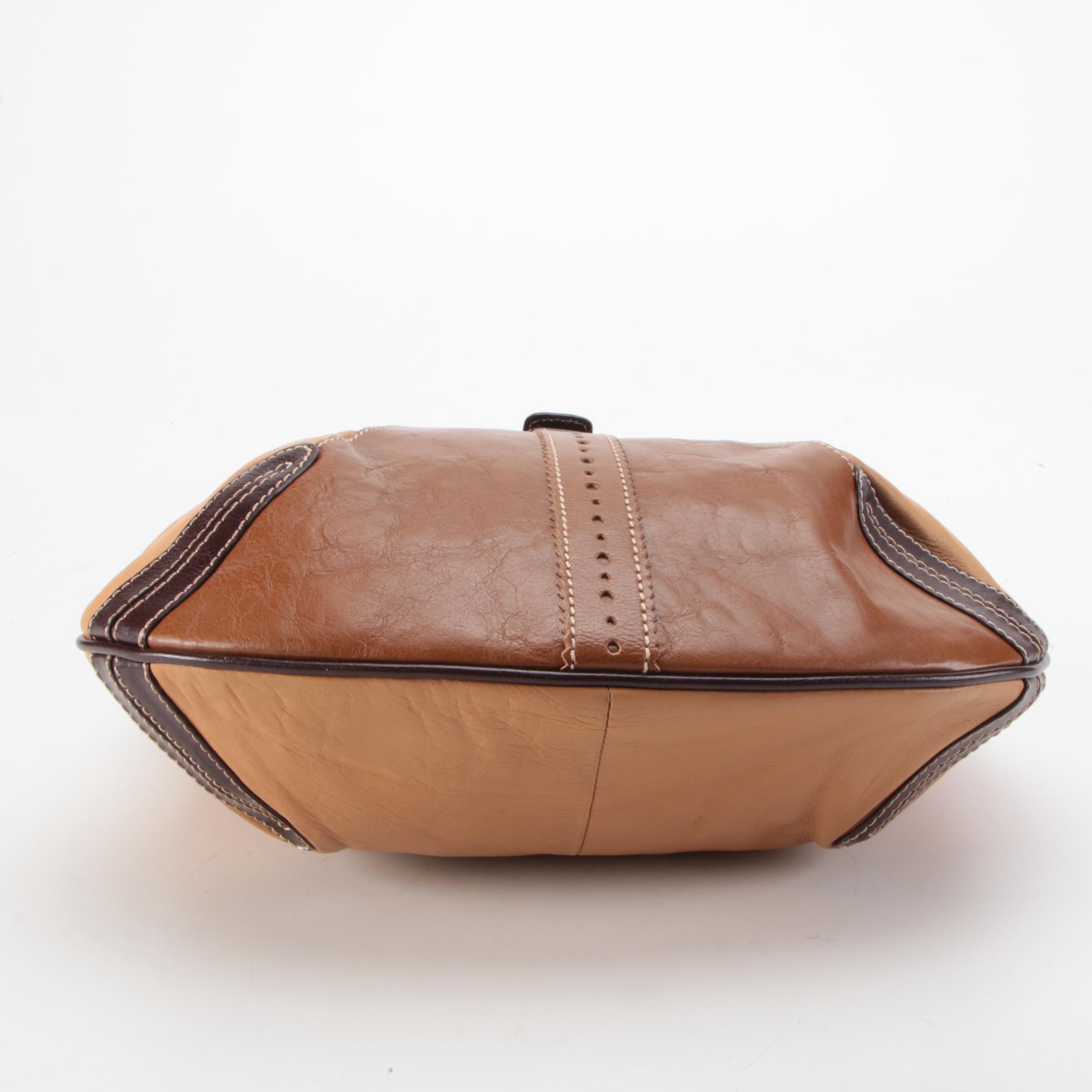 Allison Scott for Stone Mountain Tricolor Leather Hobo Bag