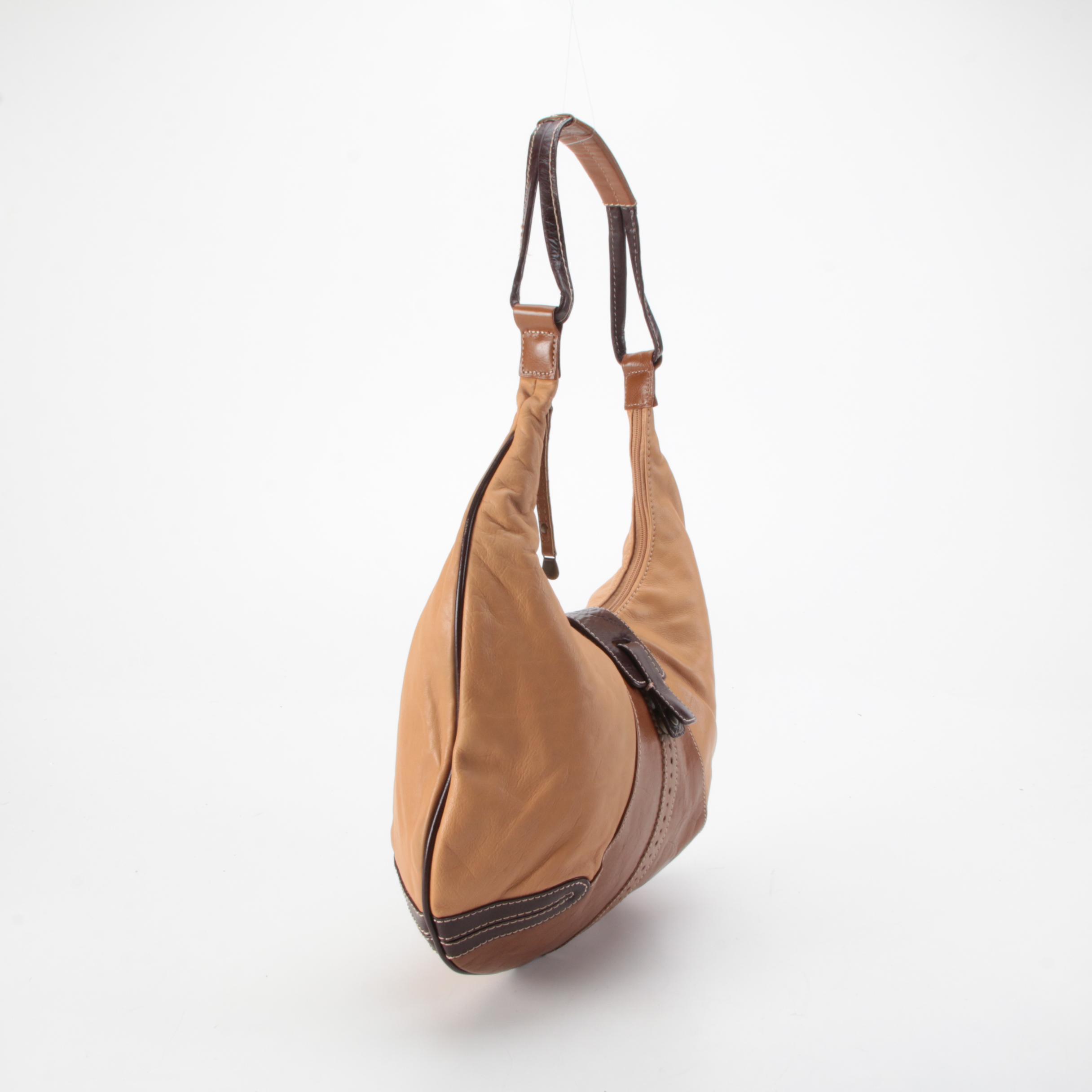 Allison Scott for Stone Mountain Tricolor Leather Hobo Bag