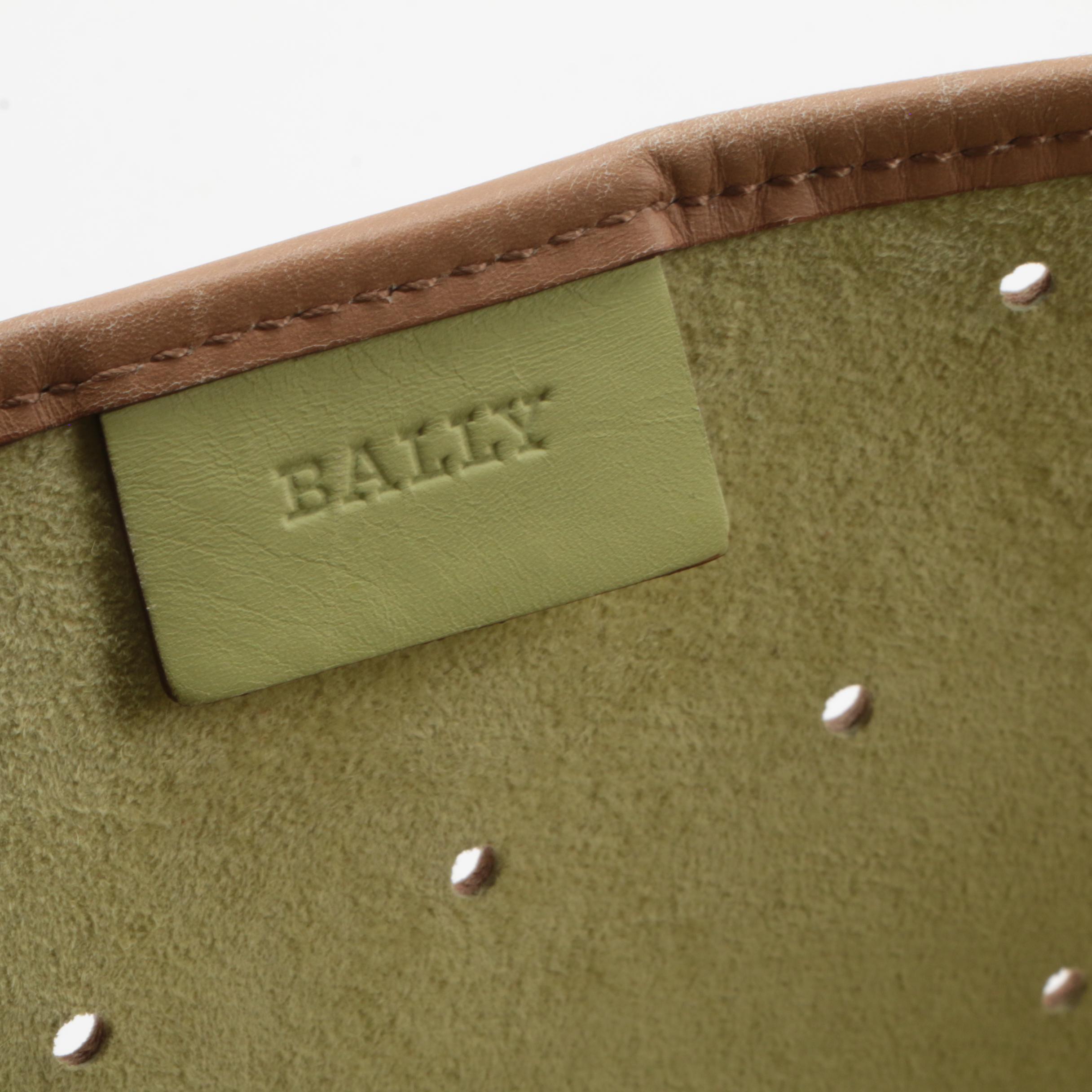 Bally Neisse Two-Tone Perforated Leather Tote Bag