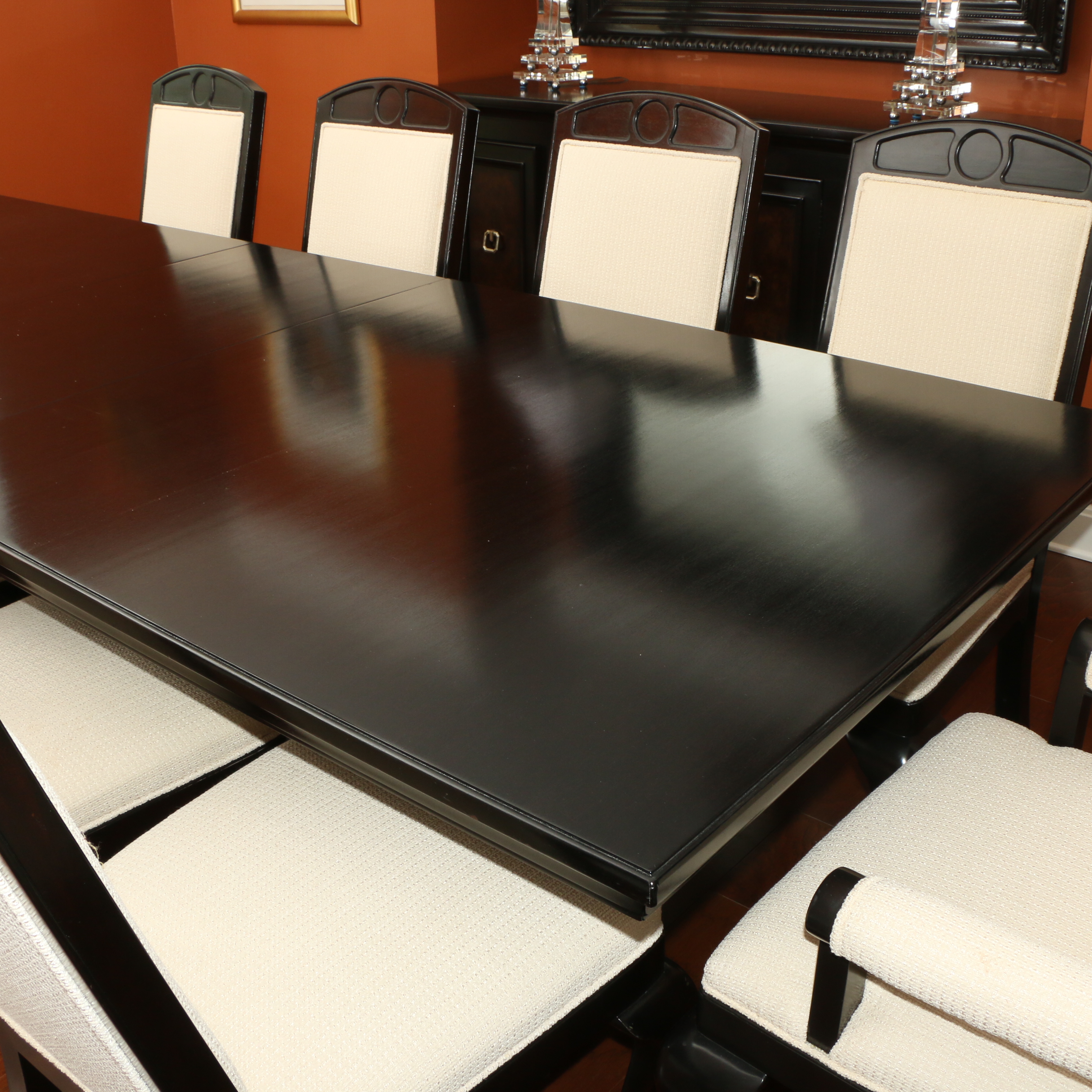 Drexel-Heritage Postobello "Ponte" Black Dining Table and Chairs