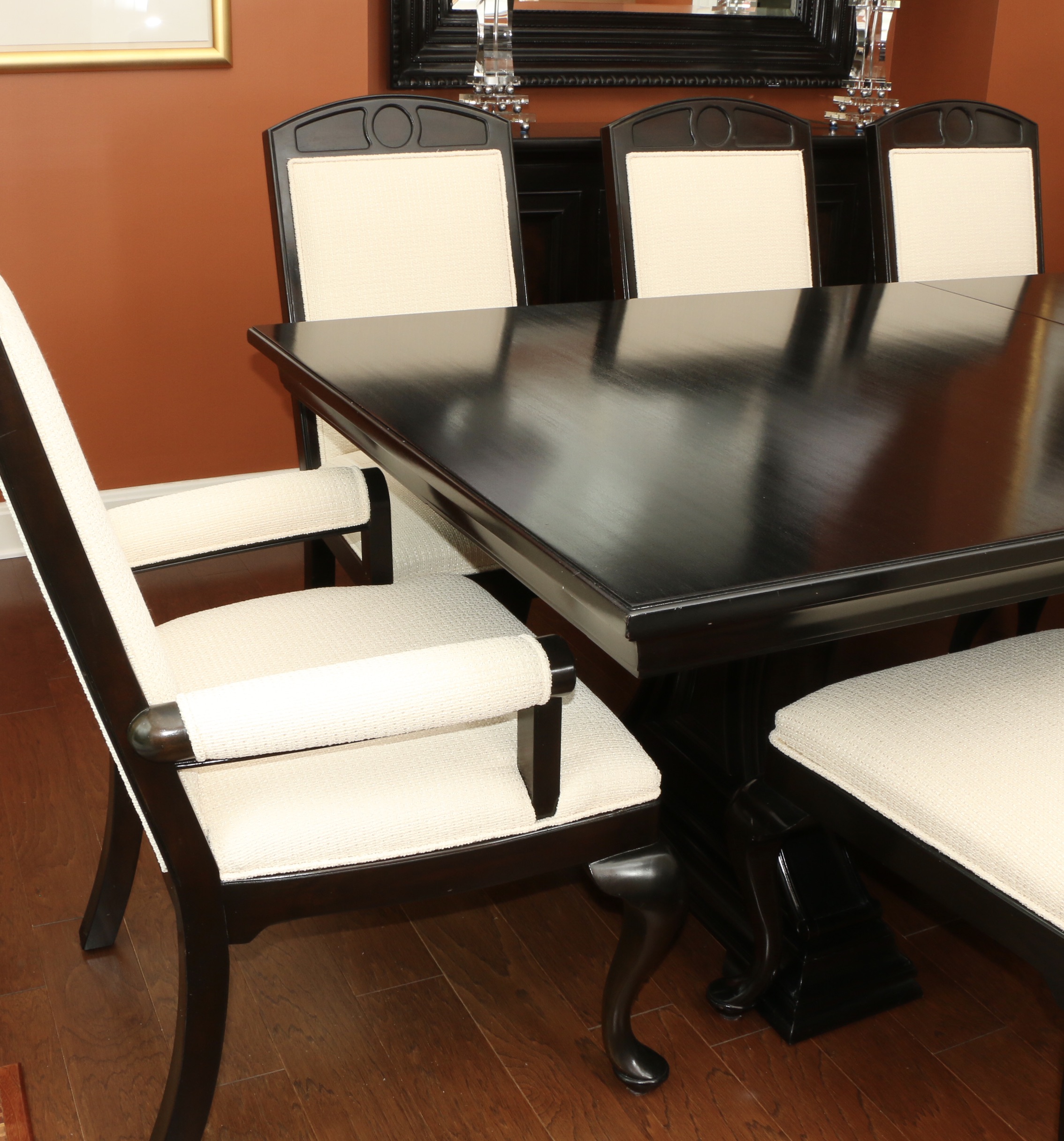 Drexel-Heritage Postobello "Ponte" Black Dining Table and Chairs