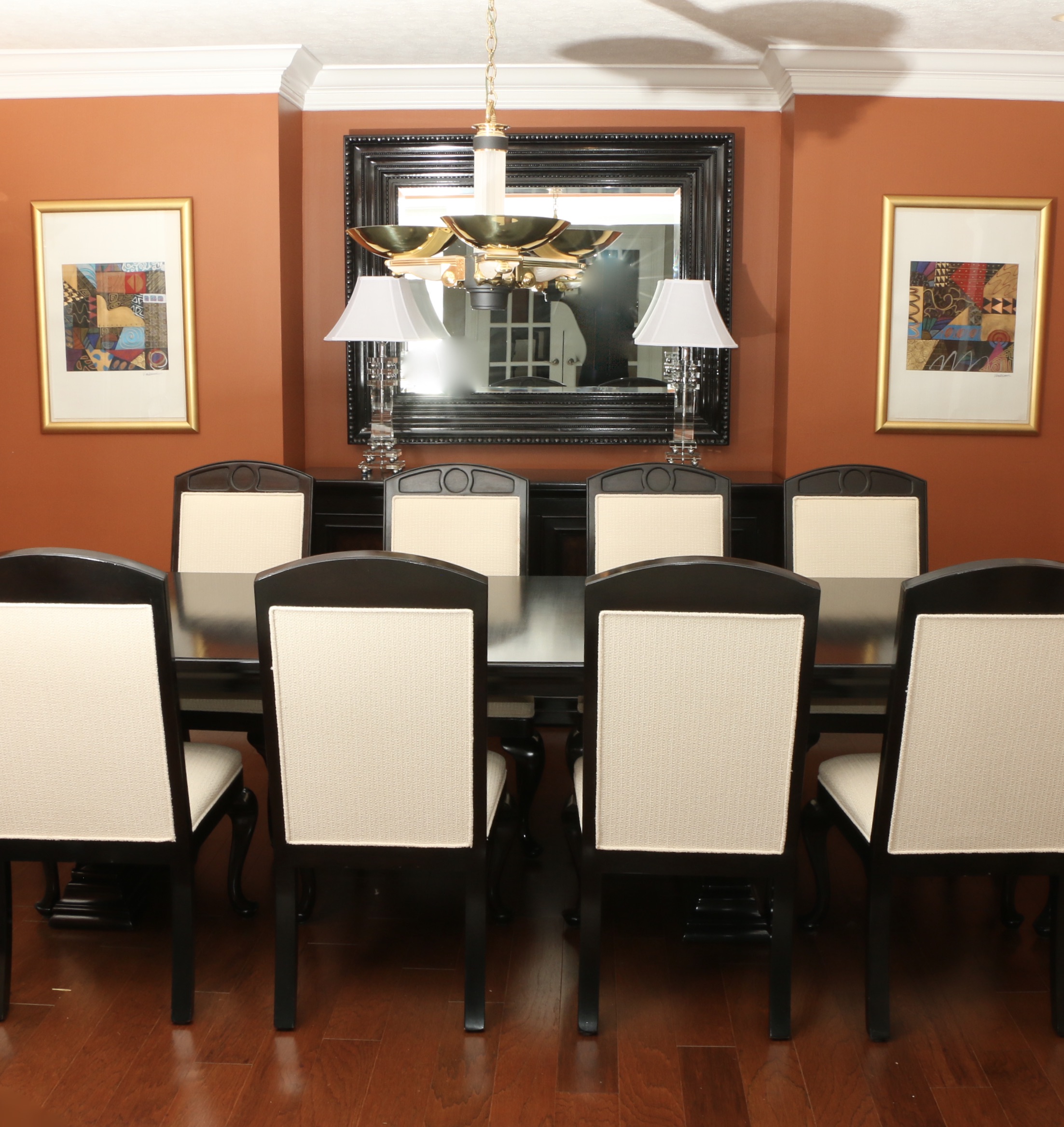 Drexel-Heritage Postobello "Ponte" Black Dining Table and Chairs