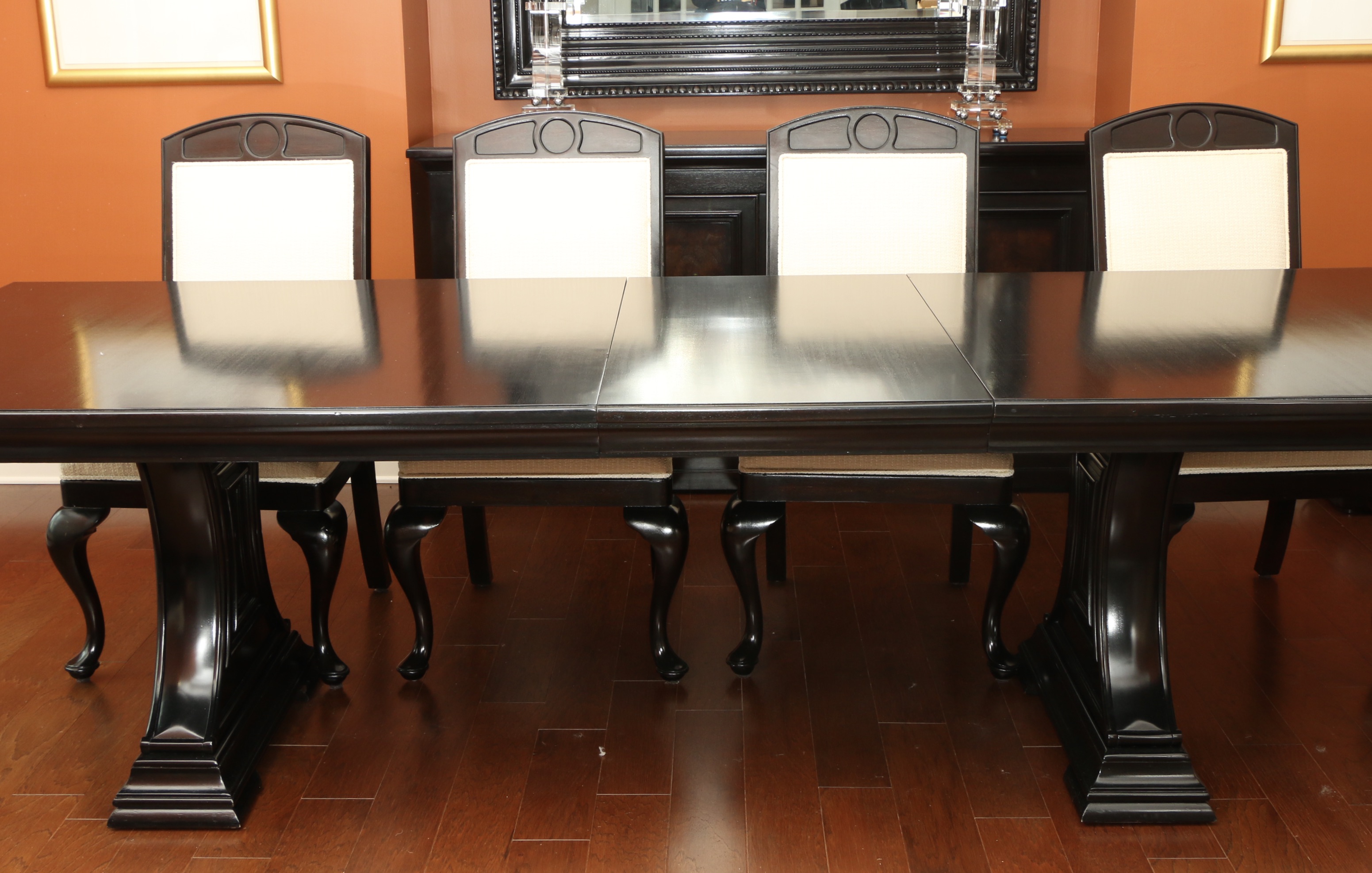 Drexel-Heritage Postobello "Ponte" Black Dining Table and Chairs