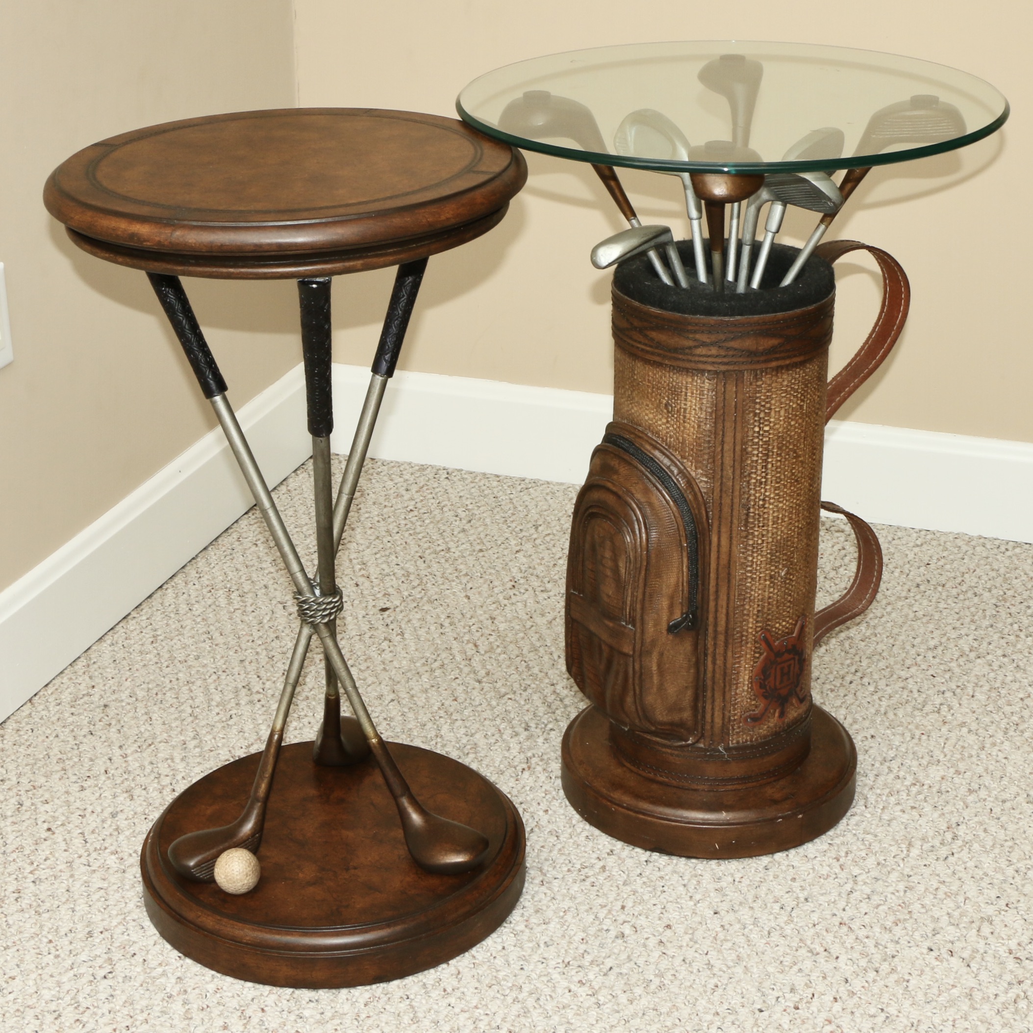 Golf Bag and Golf Club Accent Tables
