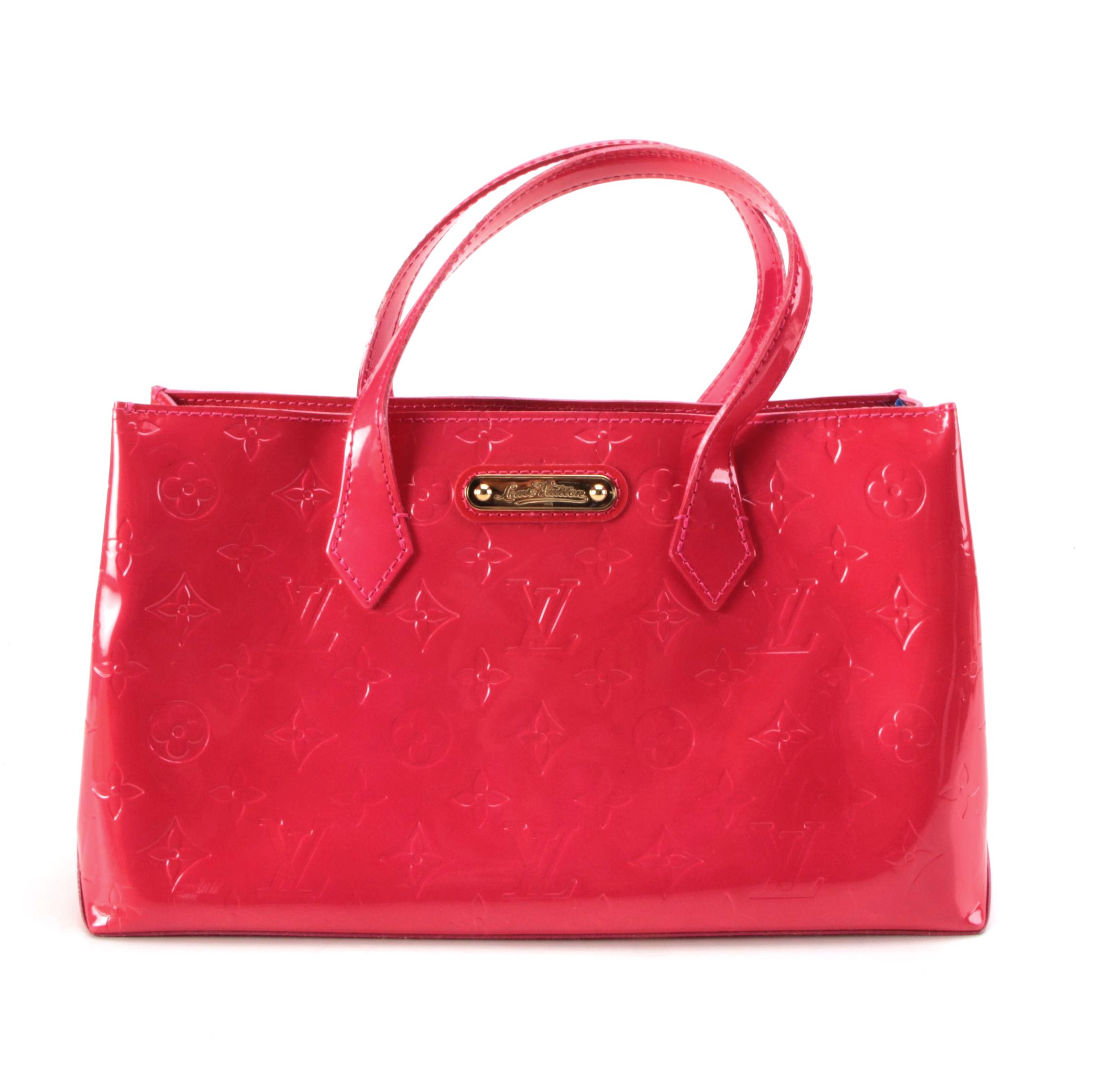 Louis Vuitton Wilshire PM Bag in Rose Pop Monogram Vernis