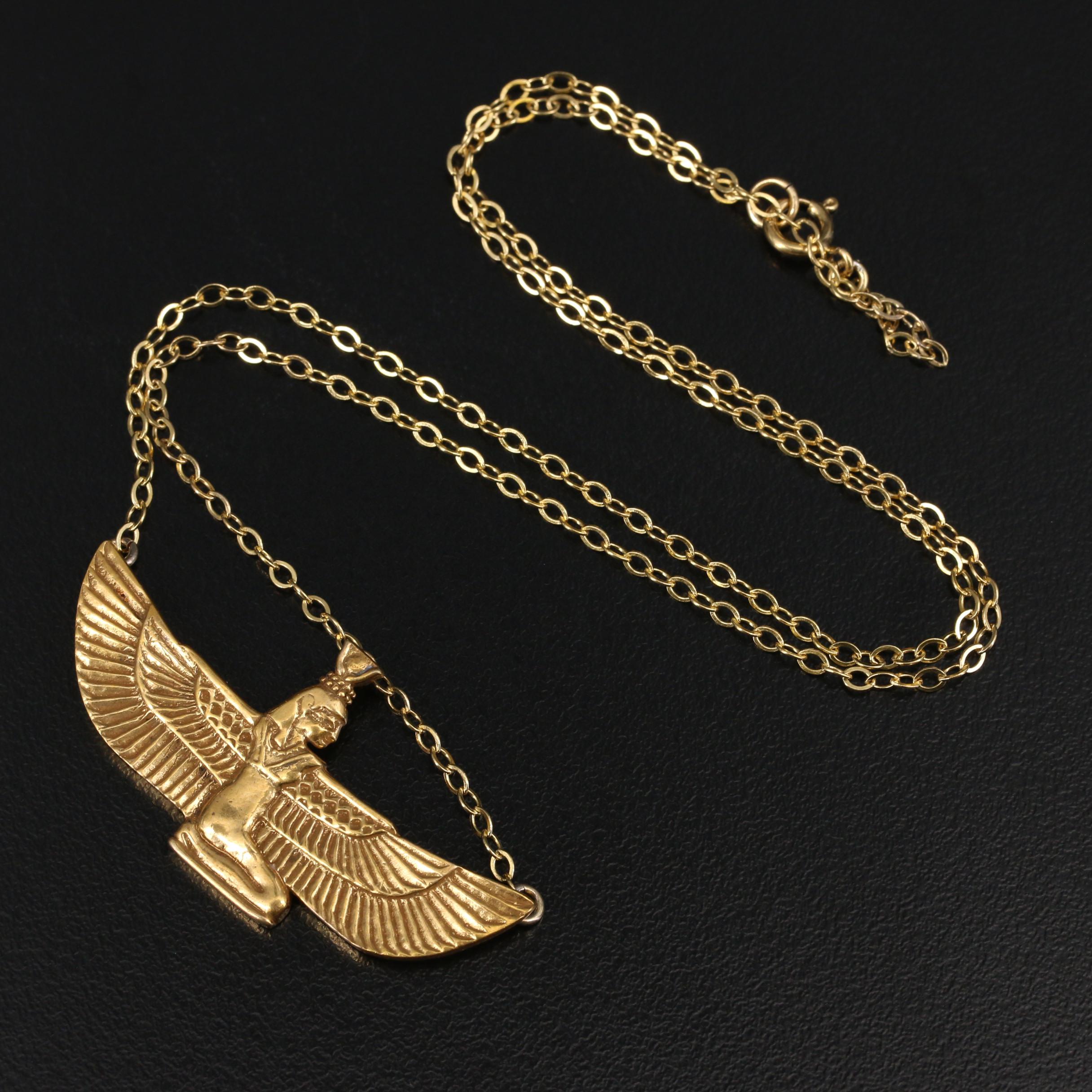 Heritage Museum Replicas Sterling Egyptian Goddess Isis Necklace