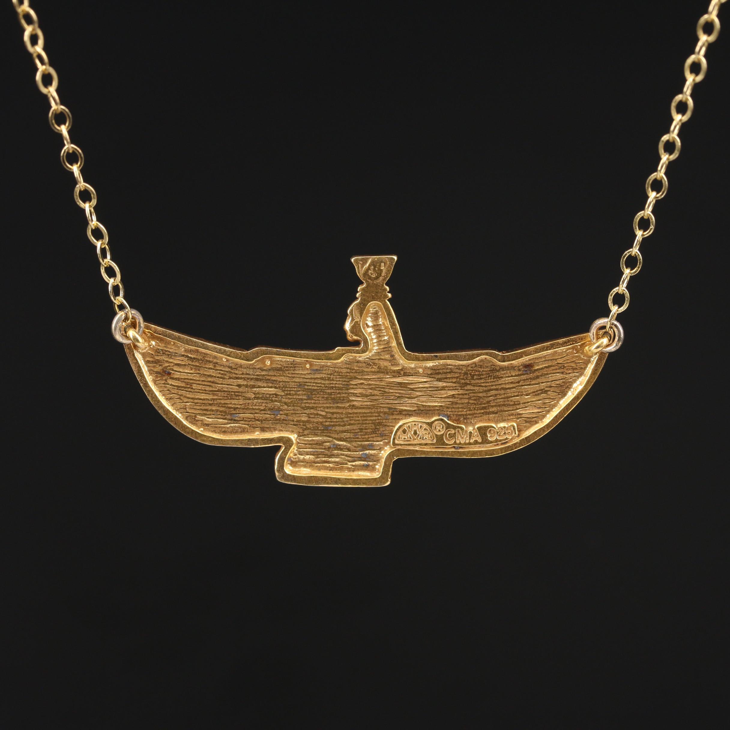 Heritage Museum Replicas Sterling Egyptian Goddess Isis Necklace