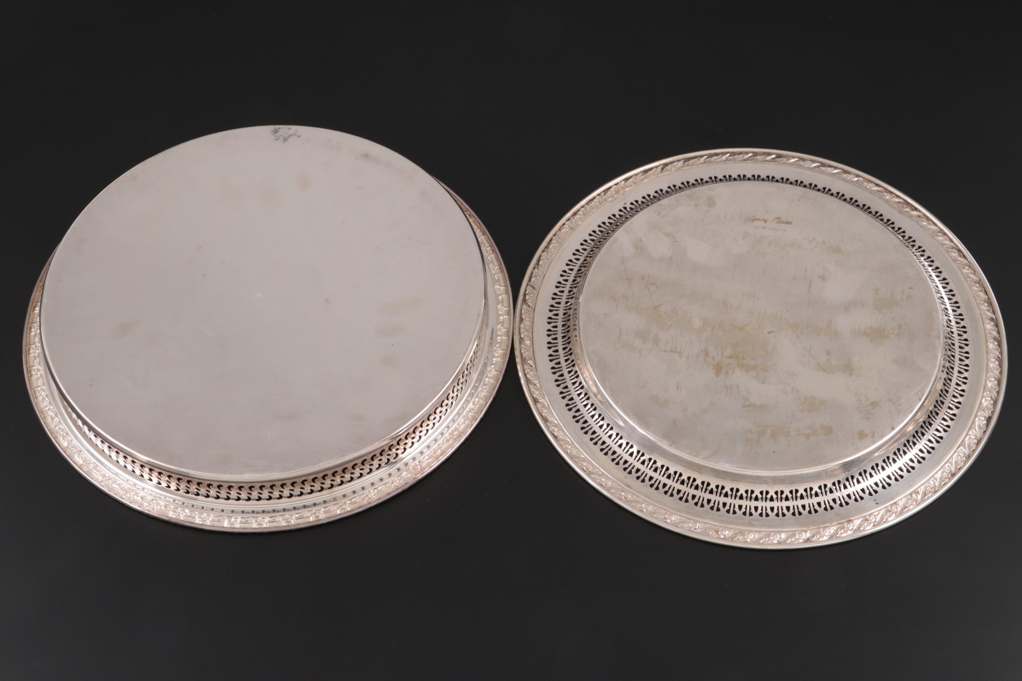 Wm. Rogers and Sons "Spring Flower" and Other Silver Plate Serving Pieces