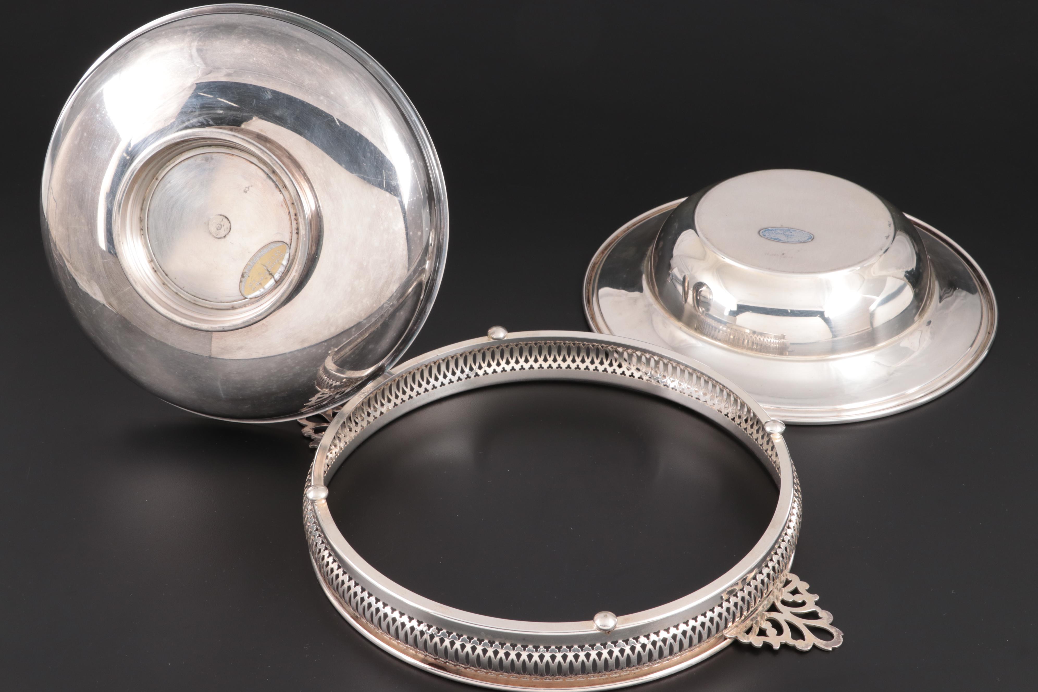 Wm. Rogers and Sons "Spring Flower" and Other Silver Plate Serving Pieces