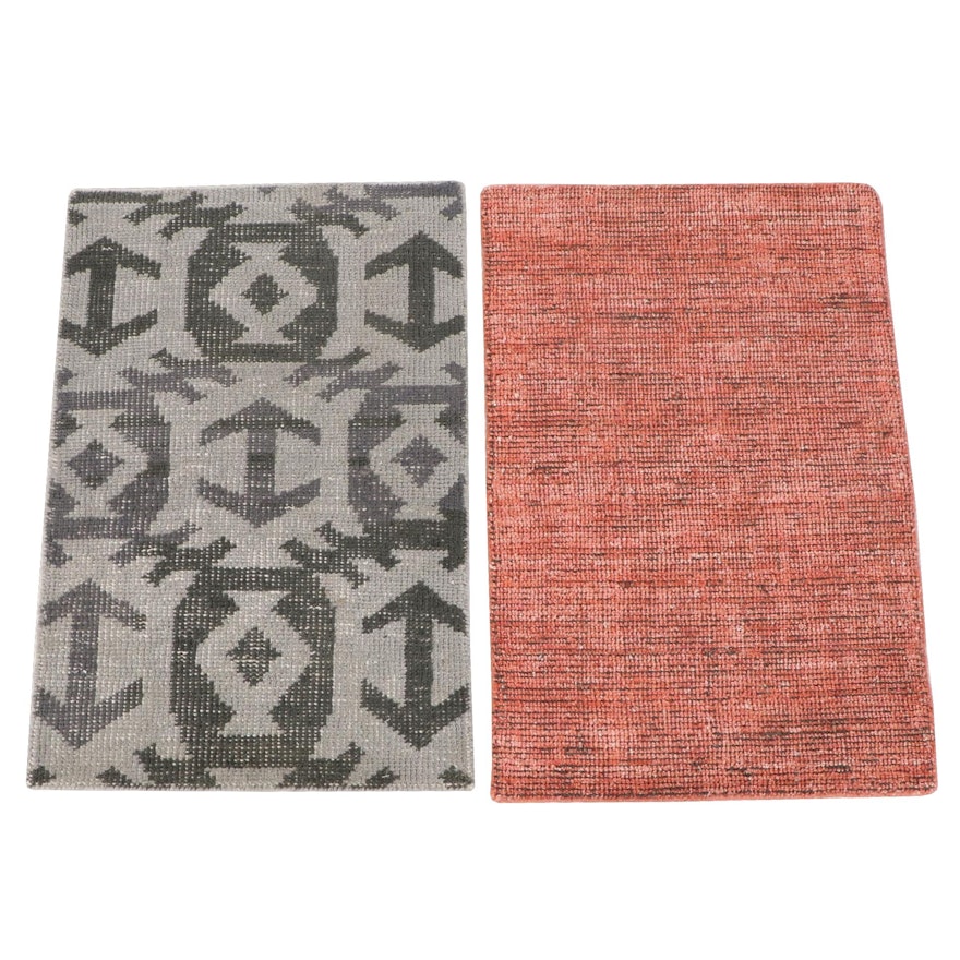 2' x 3' Hand-Knotted Indian Accent Rugs from The Rug Gallery