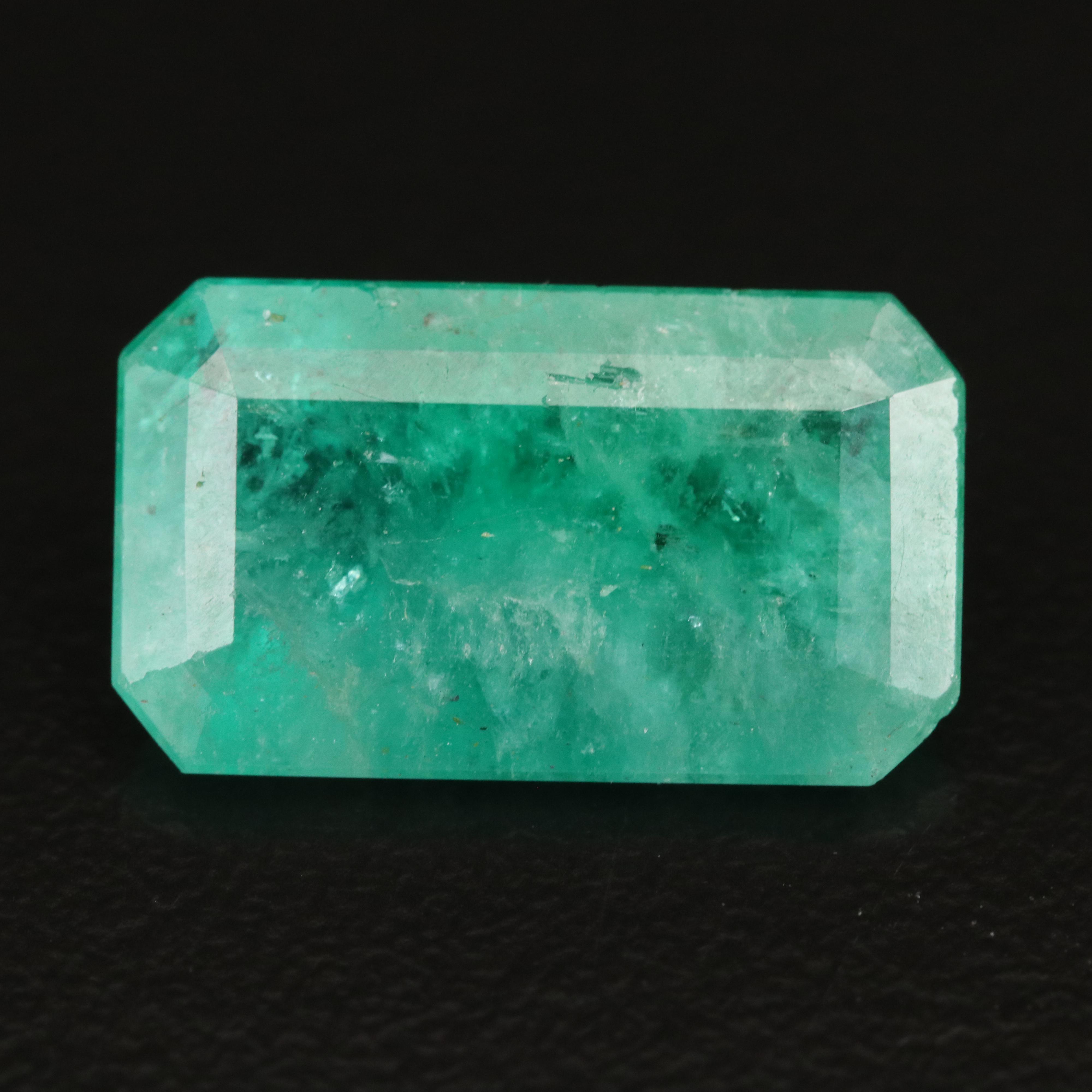 Loose 6.76 CT Cut Corner Rectangular Beryl