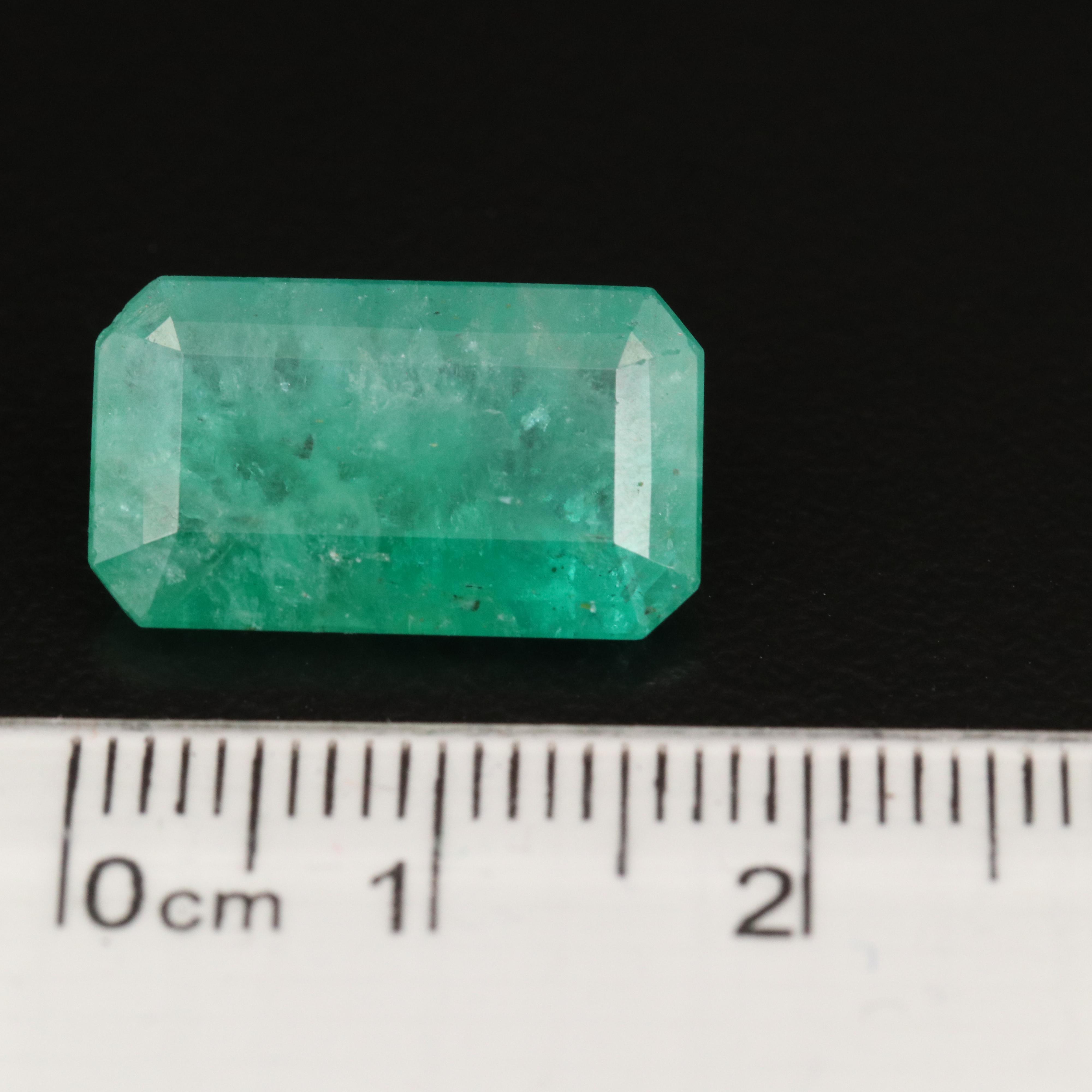 Loose 6.76 CT Cut Corner Rectangular Beryl