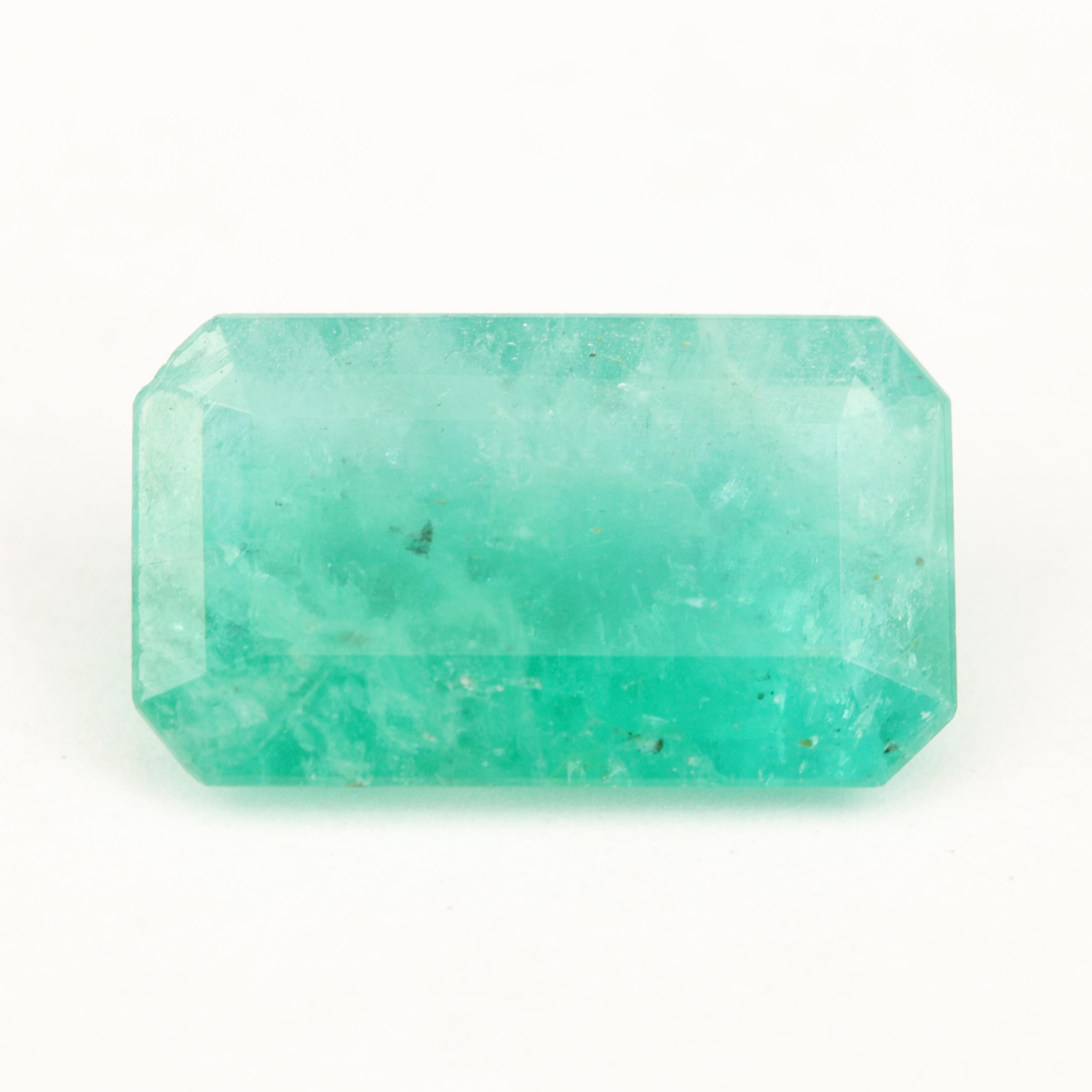 Loose 6.76 CT Cut Corner Rectangular Beryl