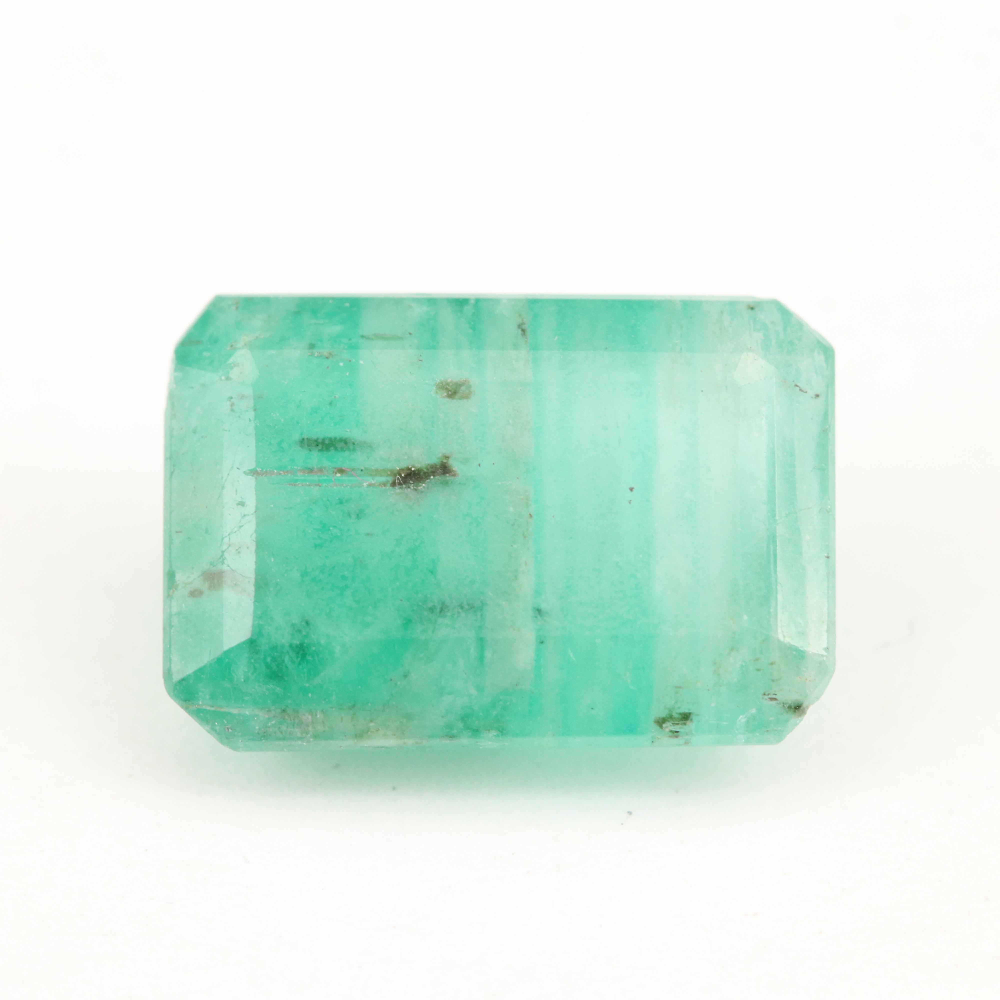 Loose 8.22 CT Cut Cornered Rectangular Beryl