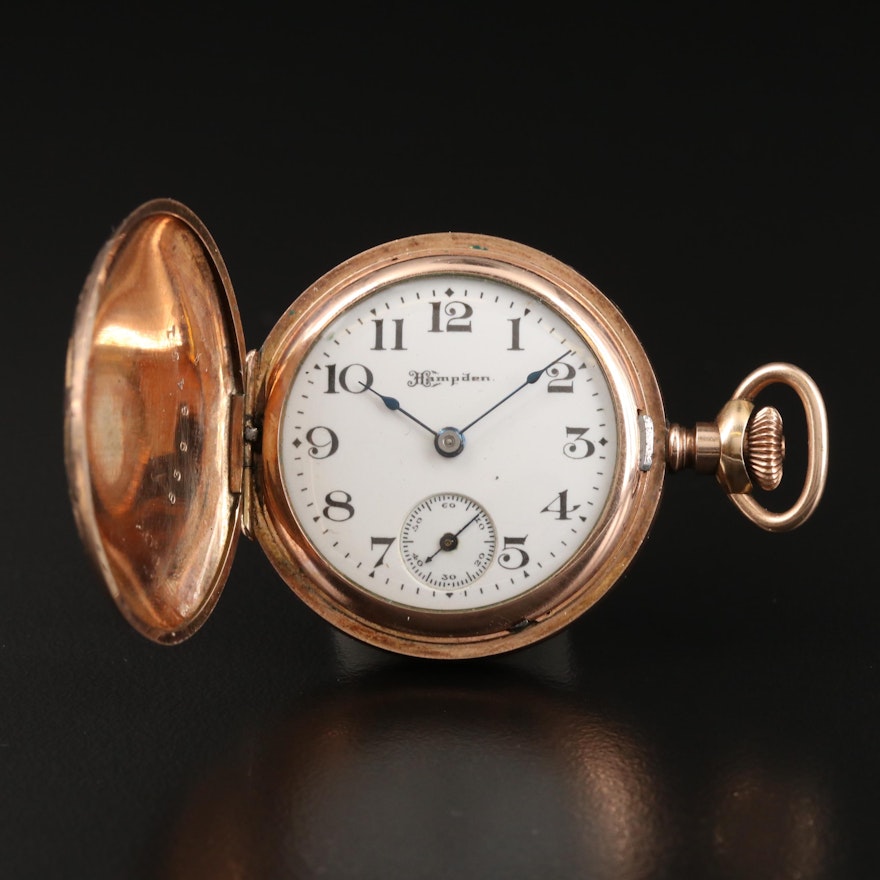 1911 Hampden Small Hunting Case Pocket Watch