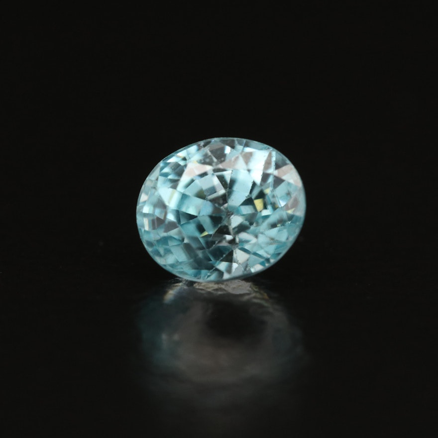 Loose 1.18 CT Oval Faceted Zircon