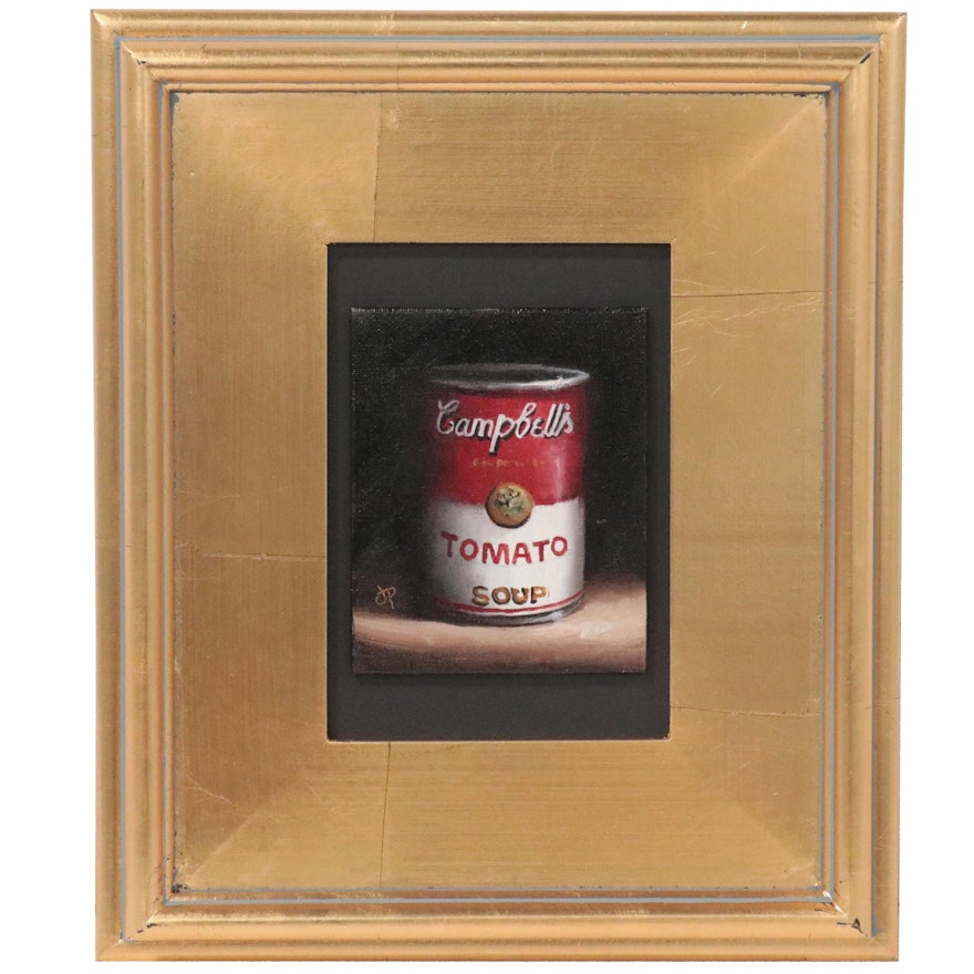 Jane Palmer Still Life Oil Painting of Campbell's Soup Can