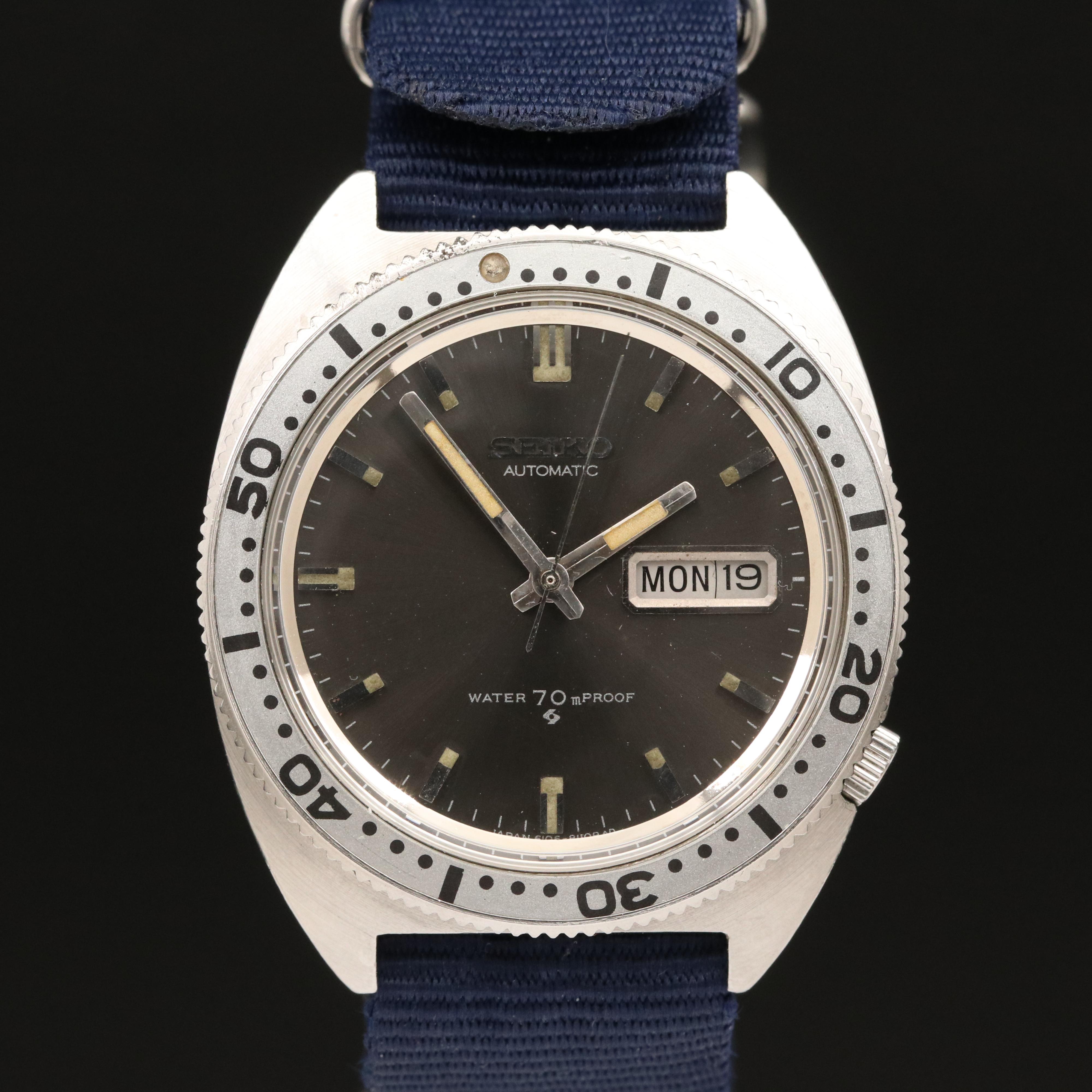 1968 Seiko 6106-8100 Sports-Diver Stainless Steel Automatic Watch