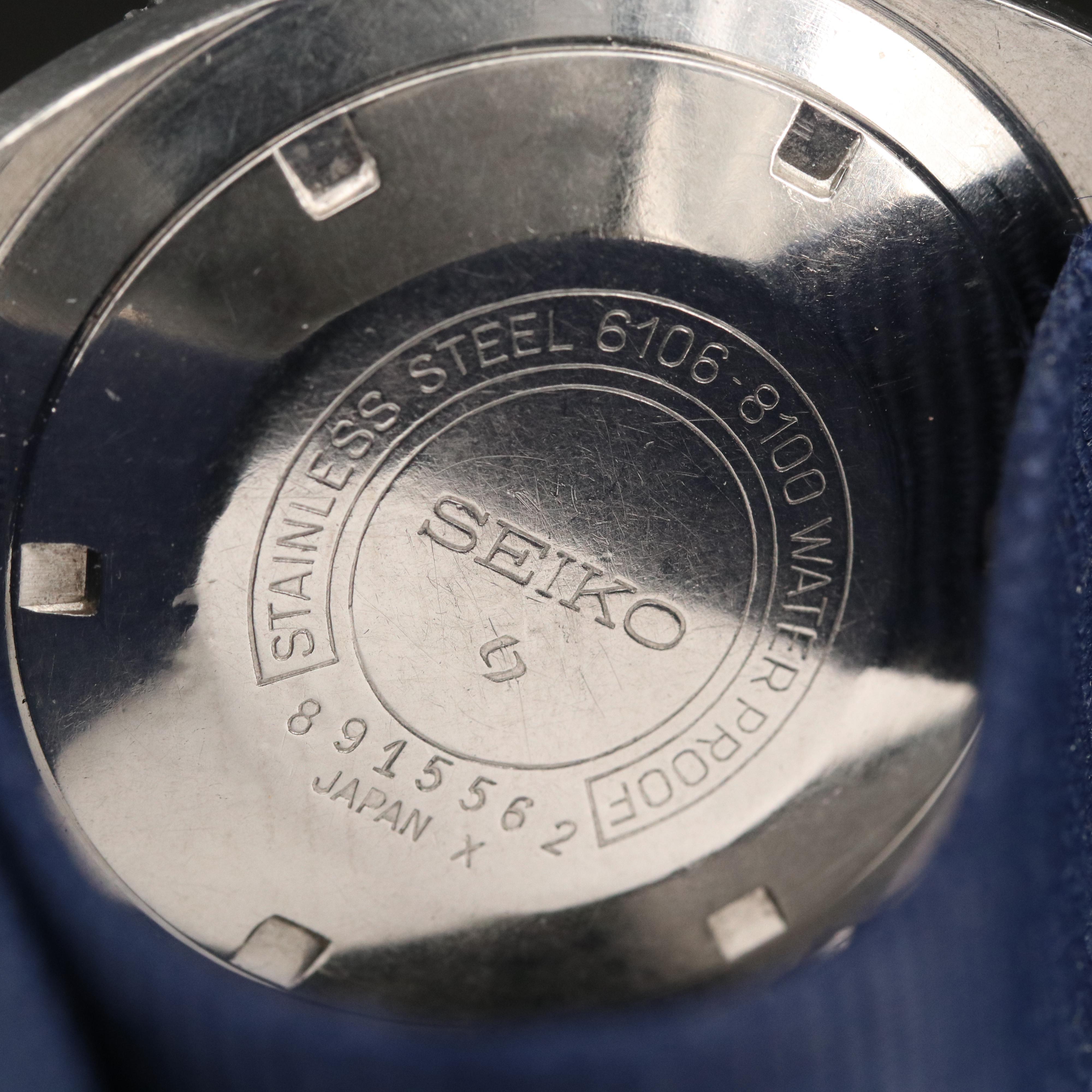 1968 Seiko 6106-8100 Sports-Diver Stainless Steel Automatic Watch