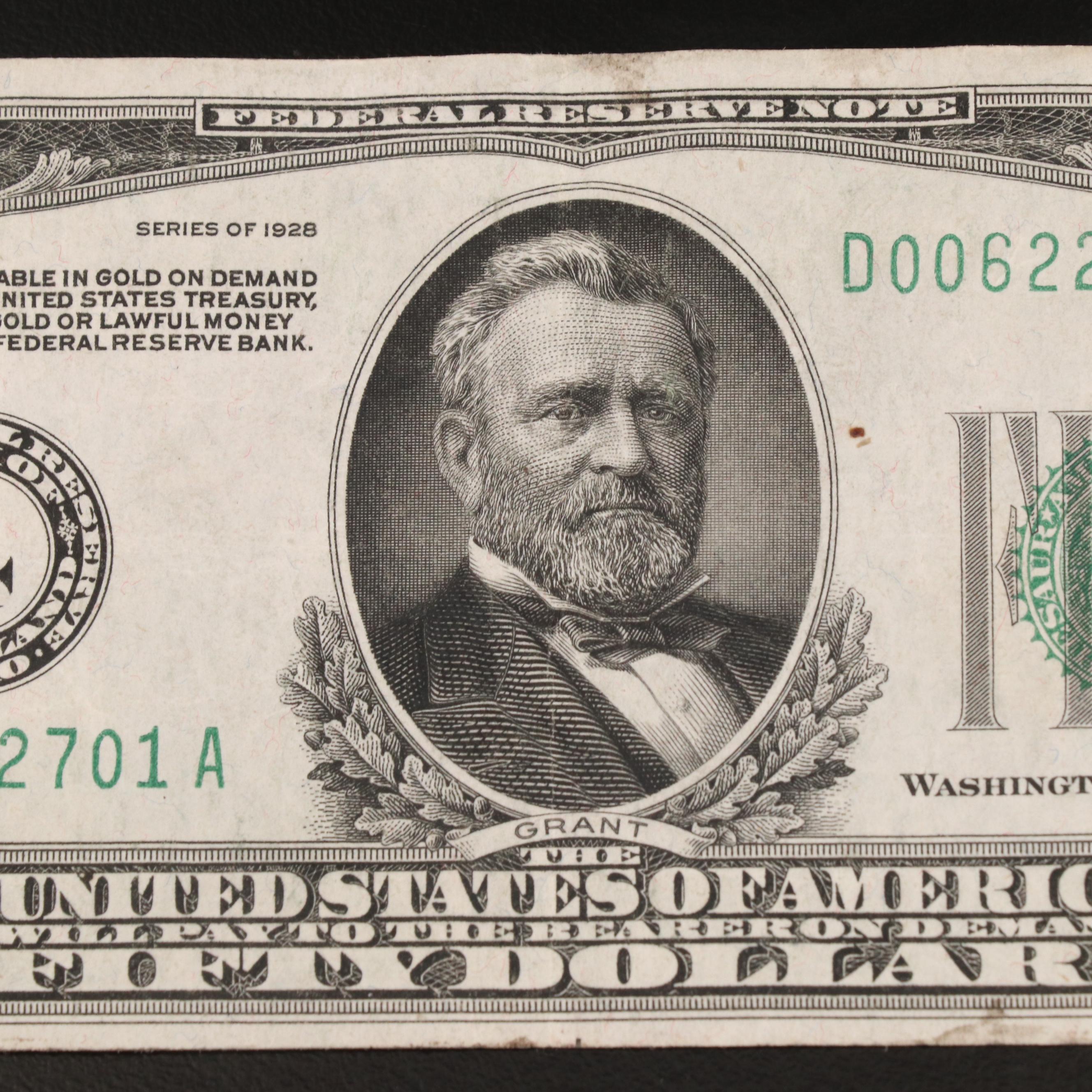 Series of 1928 $50 Federal Reserve Note