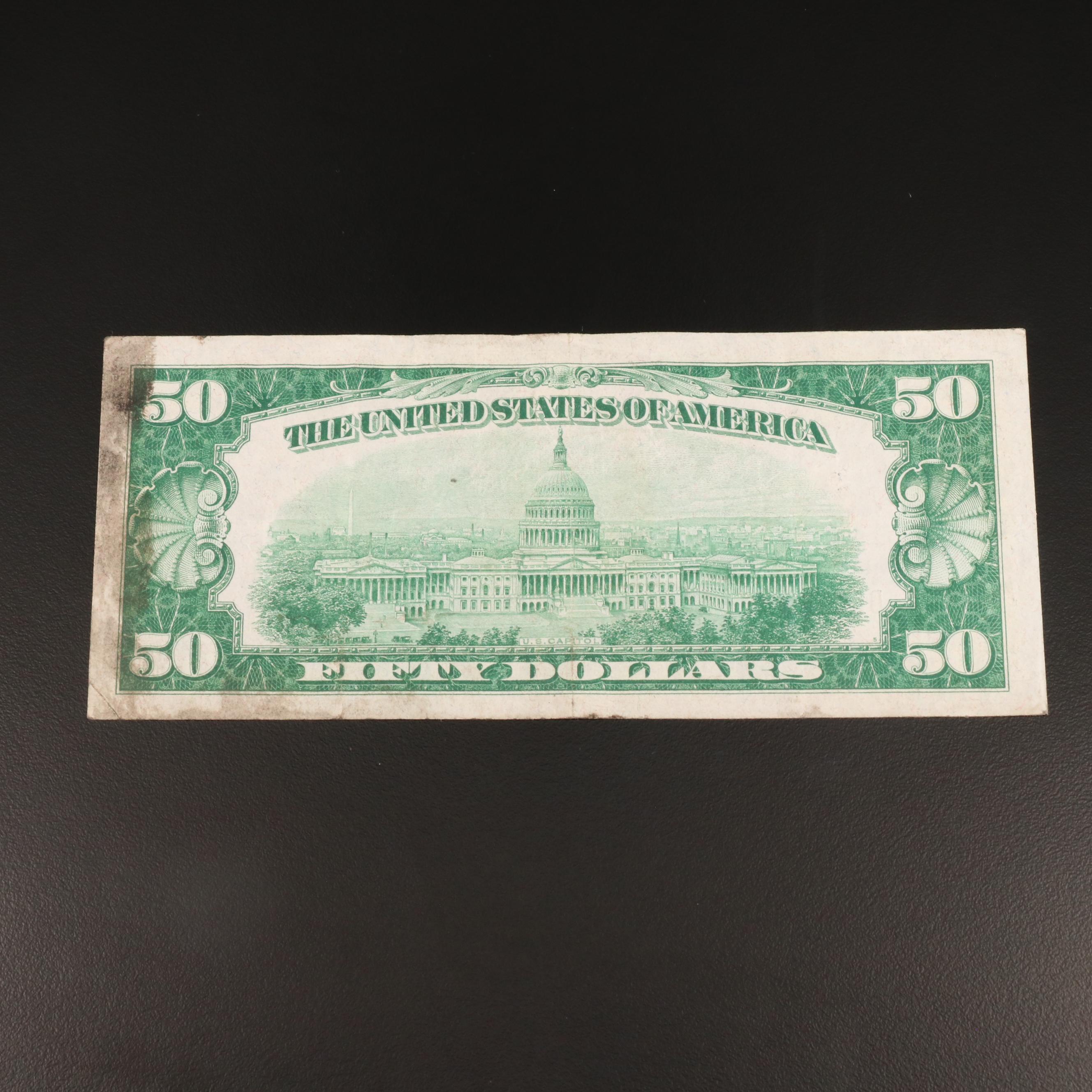 Series of 1928 $50 Federal Reserve Note