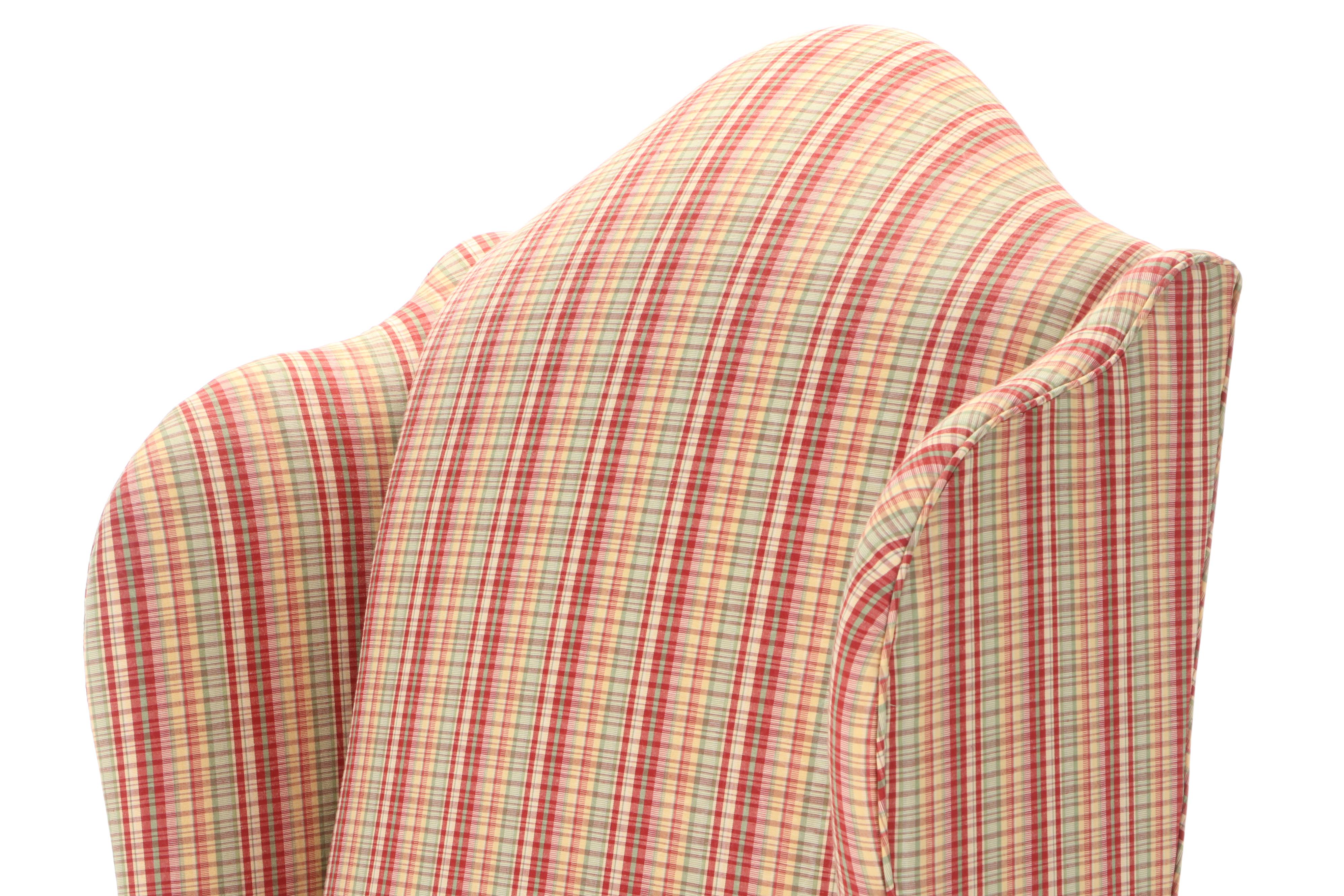 George II Style Wingback Armchair with Spanish Foot