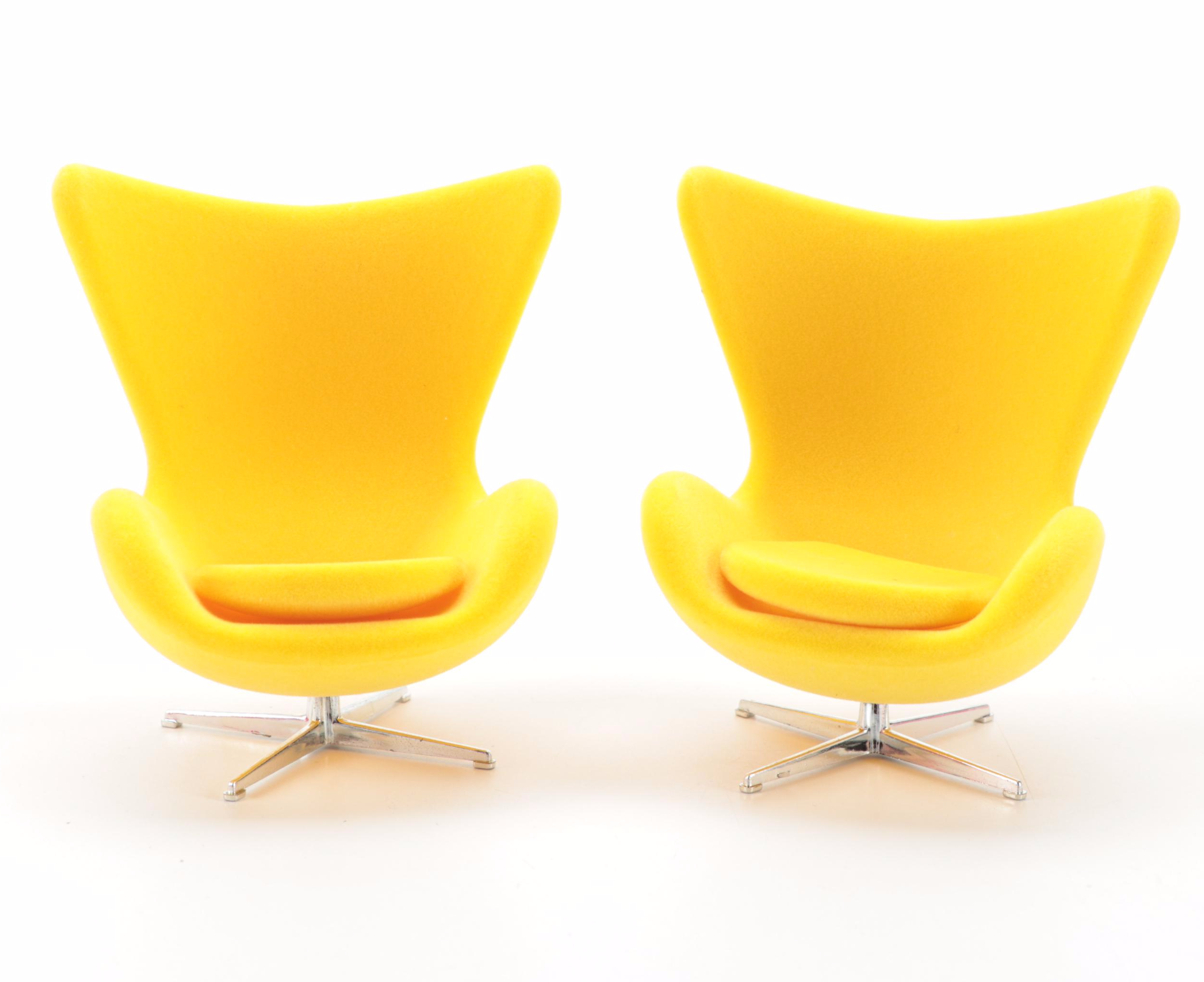 Vitra Miniatures Collection Egg Chairs and Other Mid-Century Modern Chairs