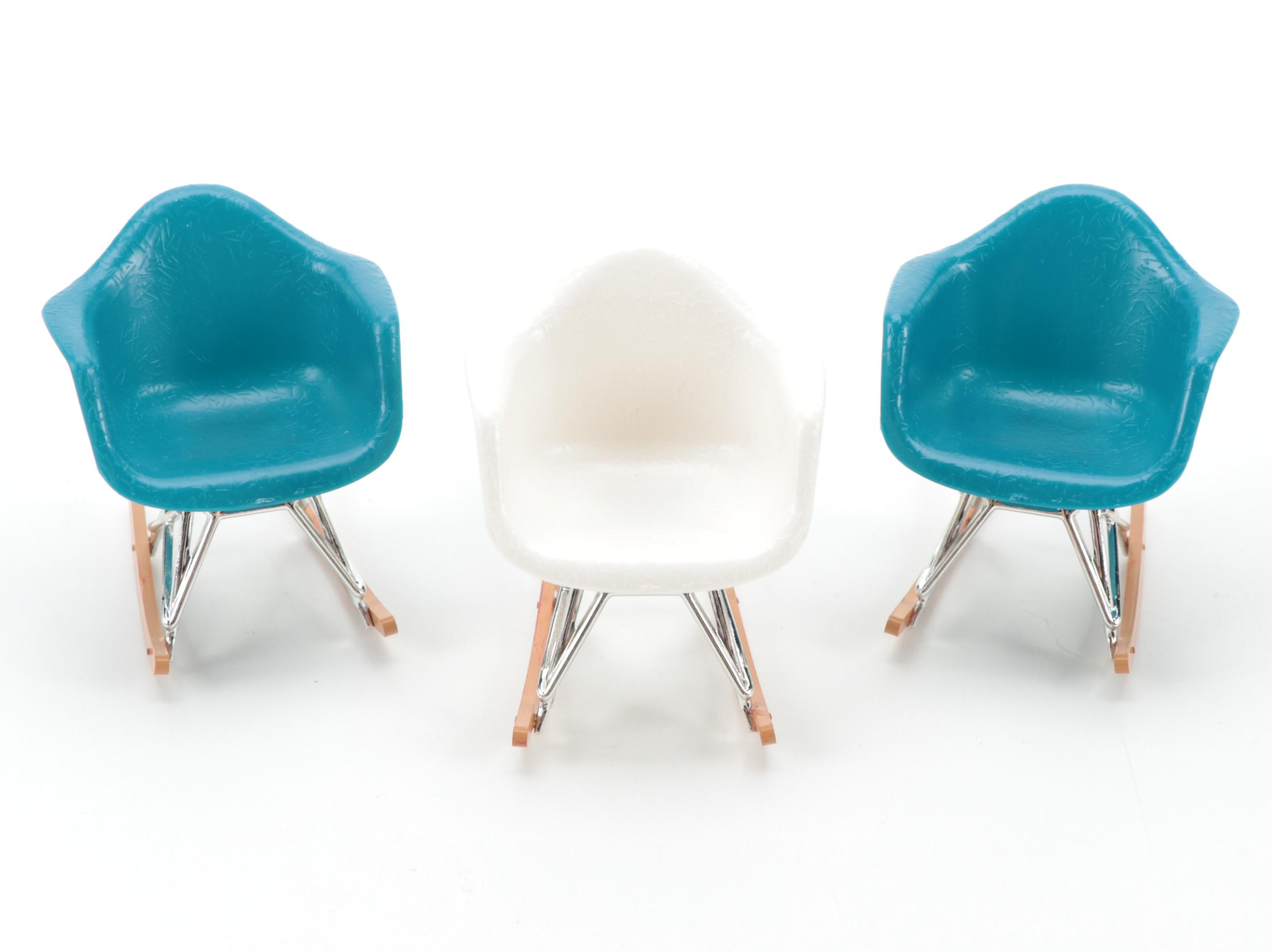 Vitra Miniatures Collection Egg Chairs and Other Mid-Century Modern Chairs