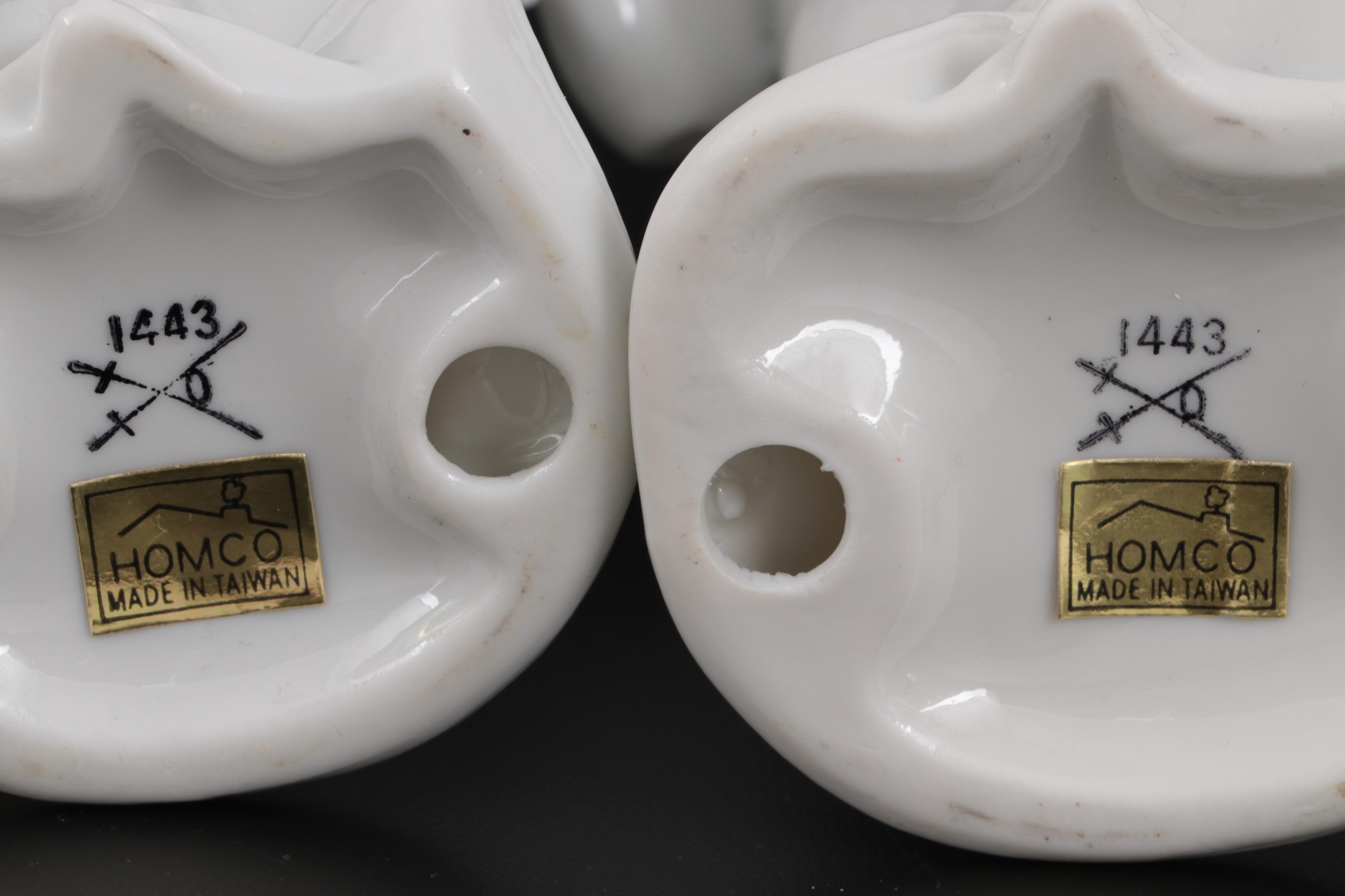 Homco  Imports Blanc de Chine Porcelain Dancing Figurines, Late 20th Century