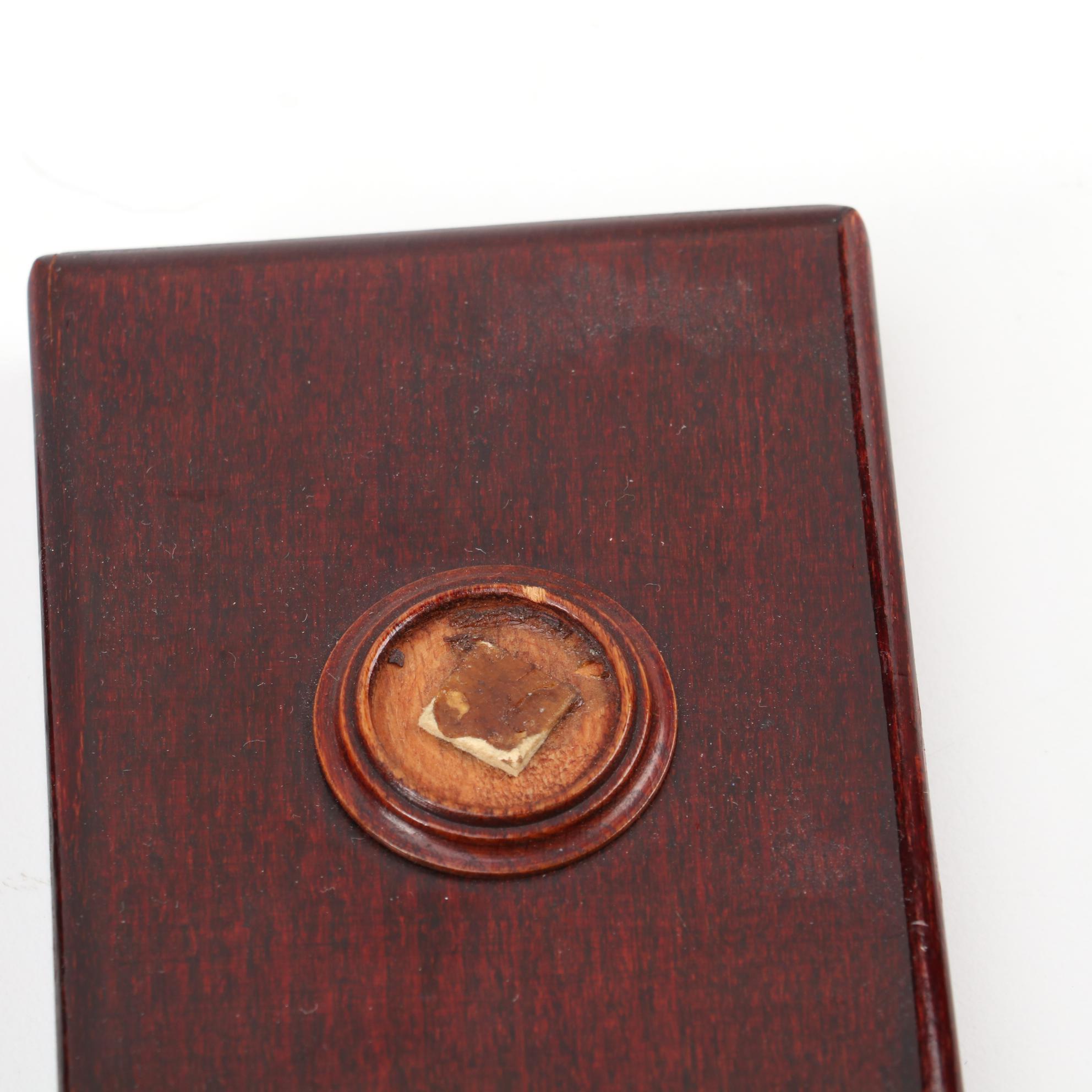 Resin Domino Set with Storage Box and Wooden Gaming Chest