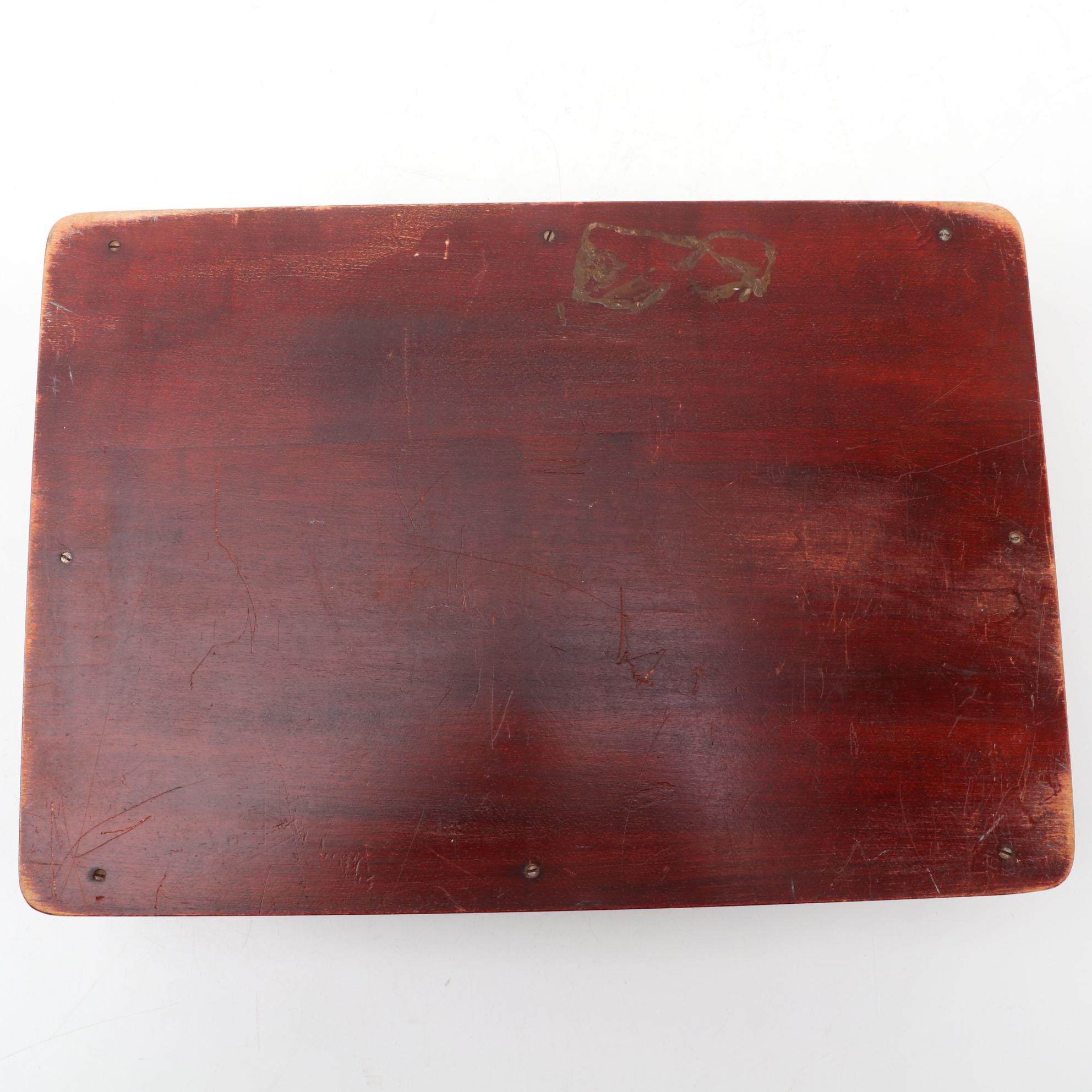 Resin Domino Set with Storage Box and Wooden Gaming Chest