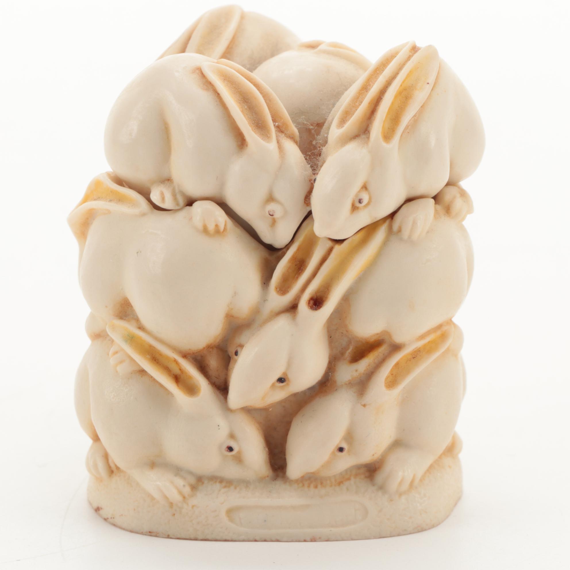 Japanese Cast Resin Netsuke Figurines