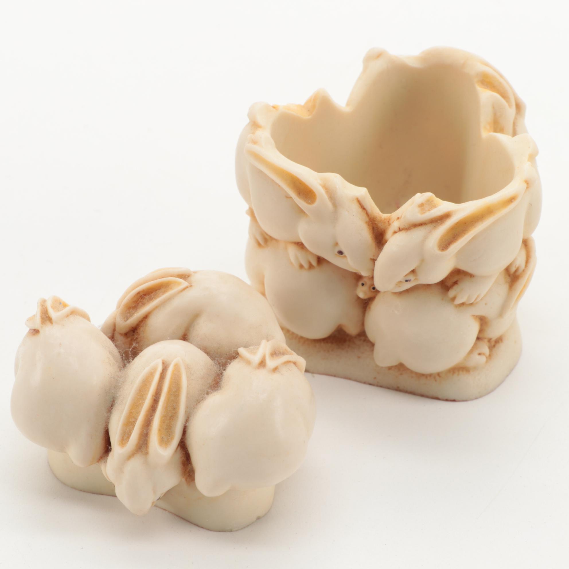 Japanese Cast Resin Netsuke Figurines