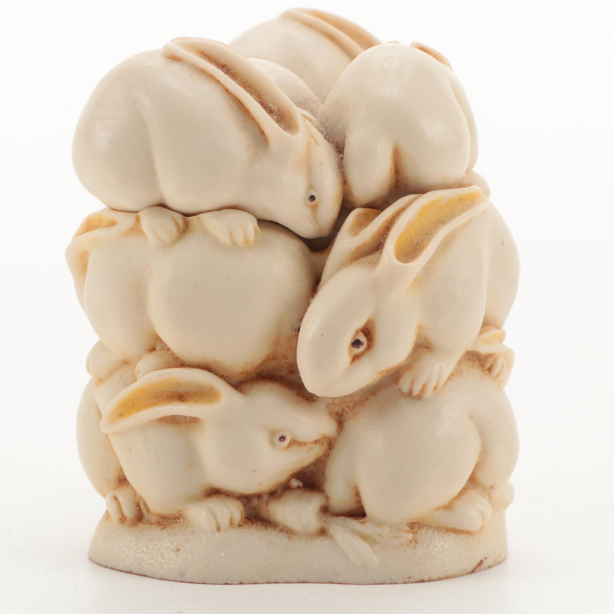 Japanese Cast Resin Netsuke Figurines