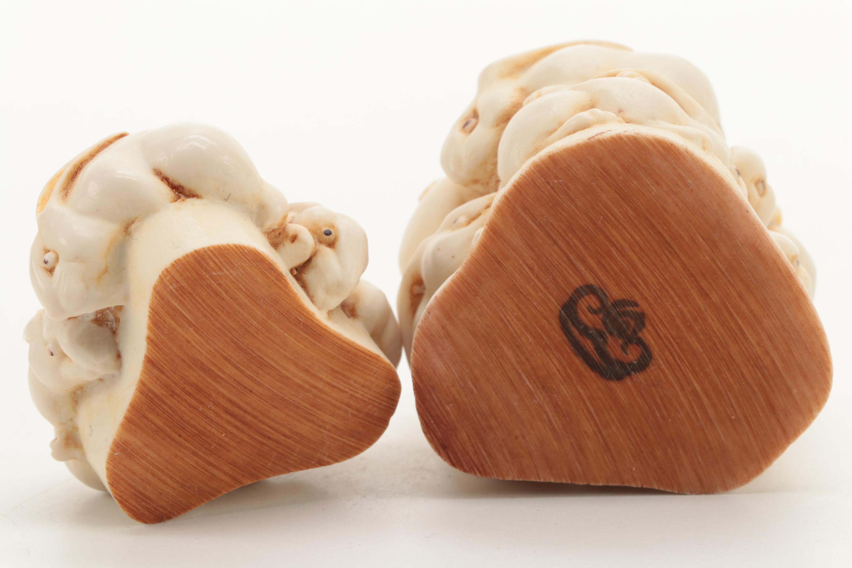 Japanese Cast Resin Netsuke Figurines