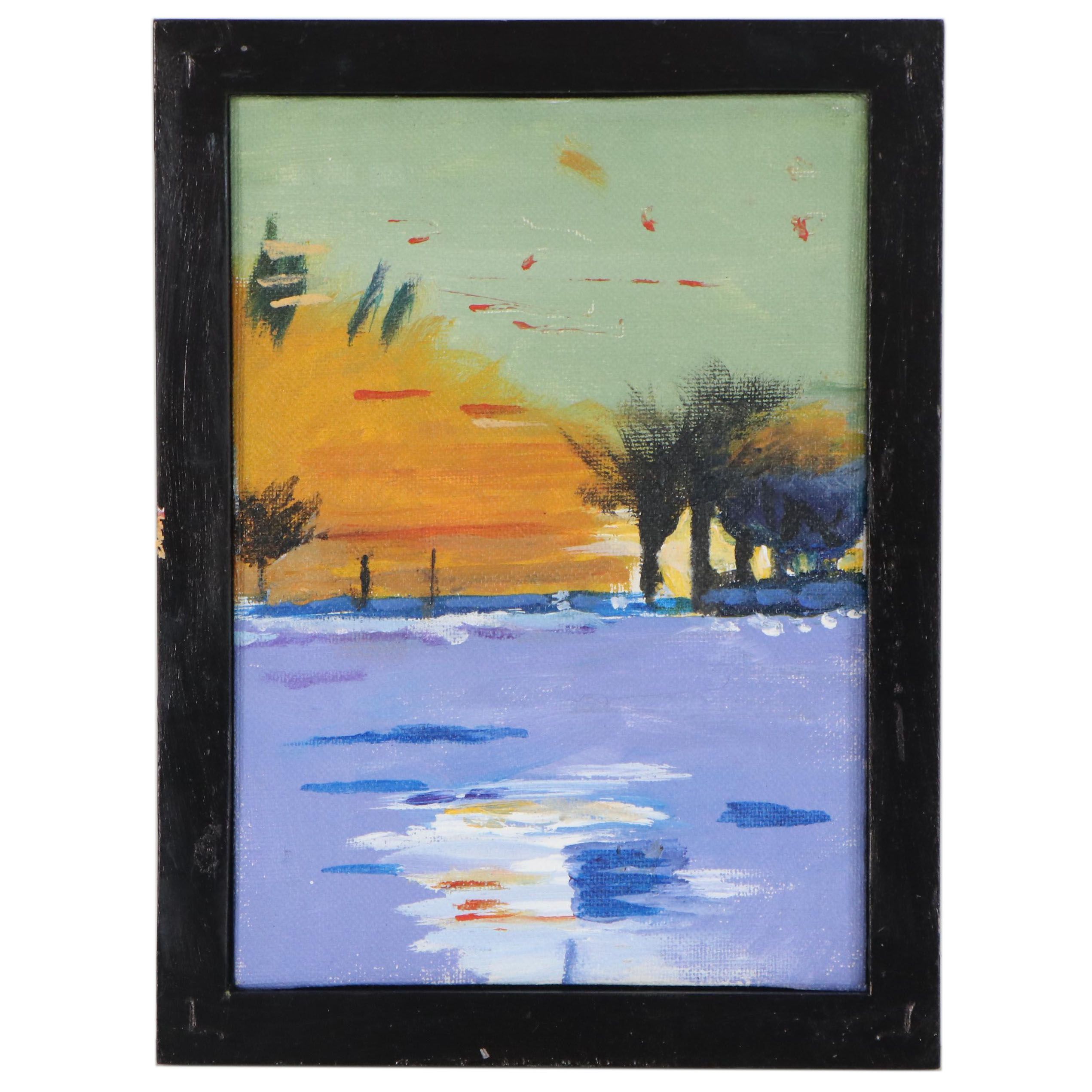 Elaine Neumann Landscape Acrylic Painting, 2019