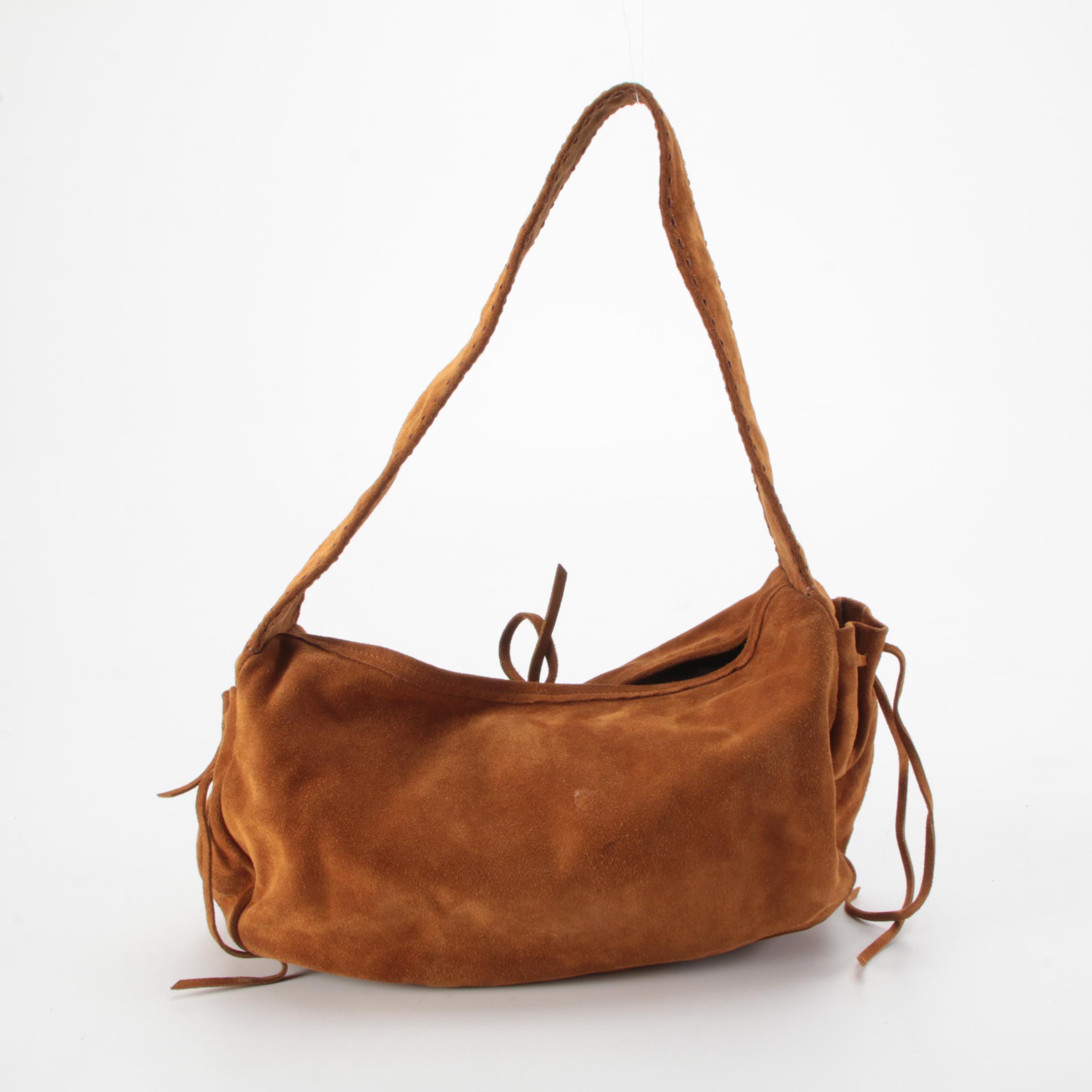 Prada Hobo Bag in Cognac Suede