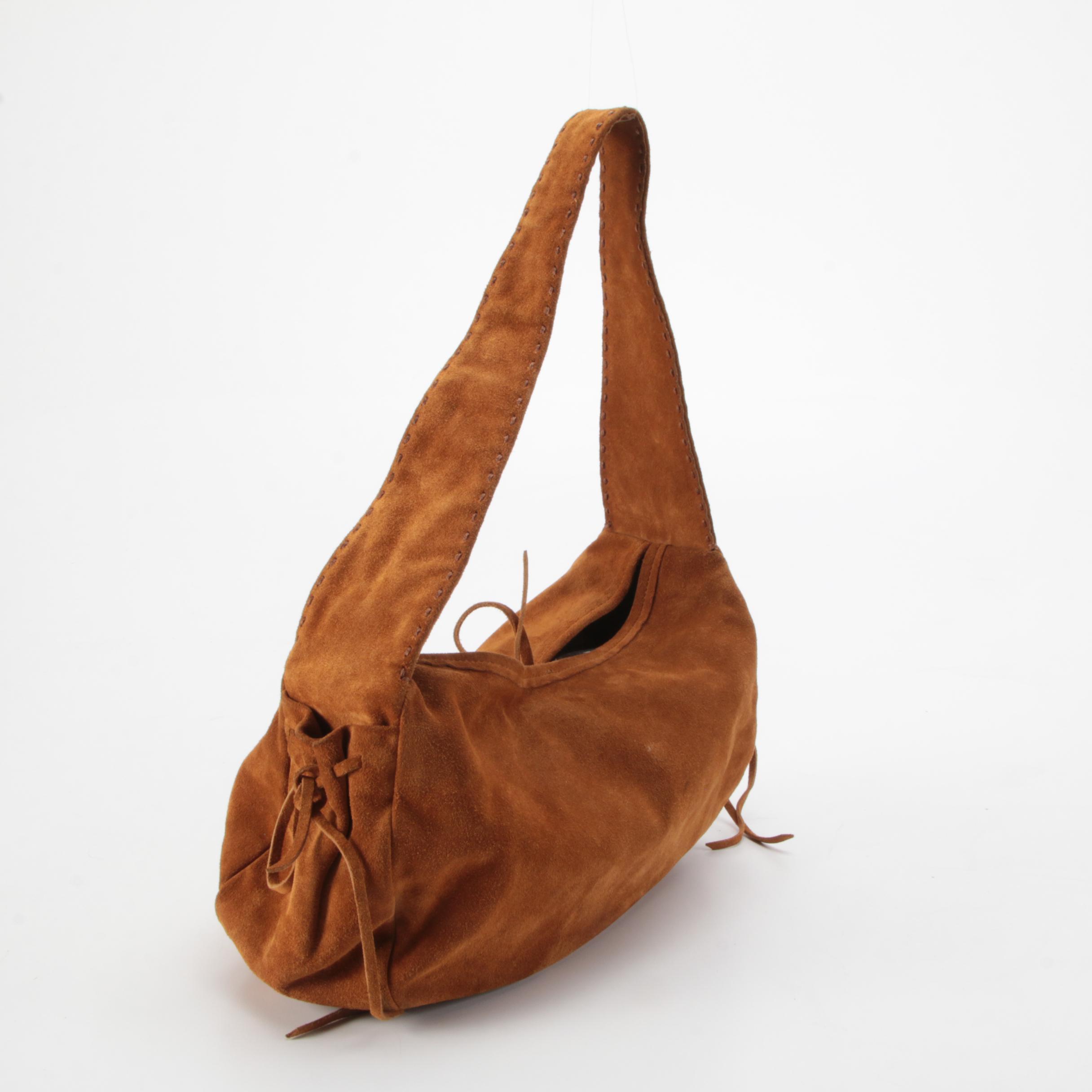 Prada Hobo Bag in Cognac Suede