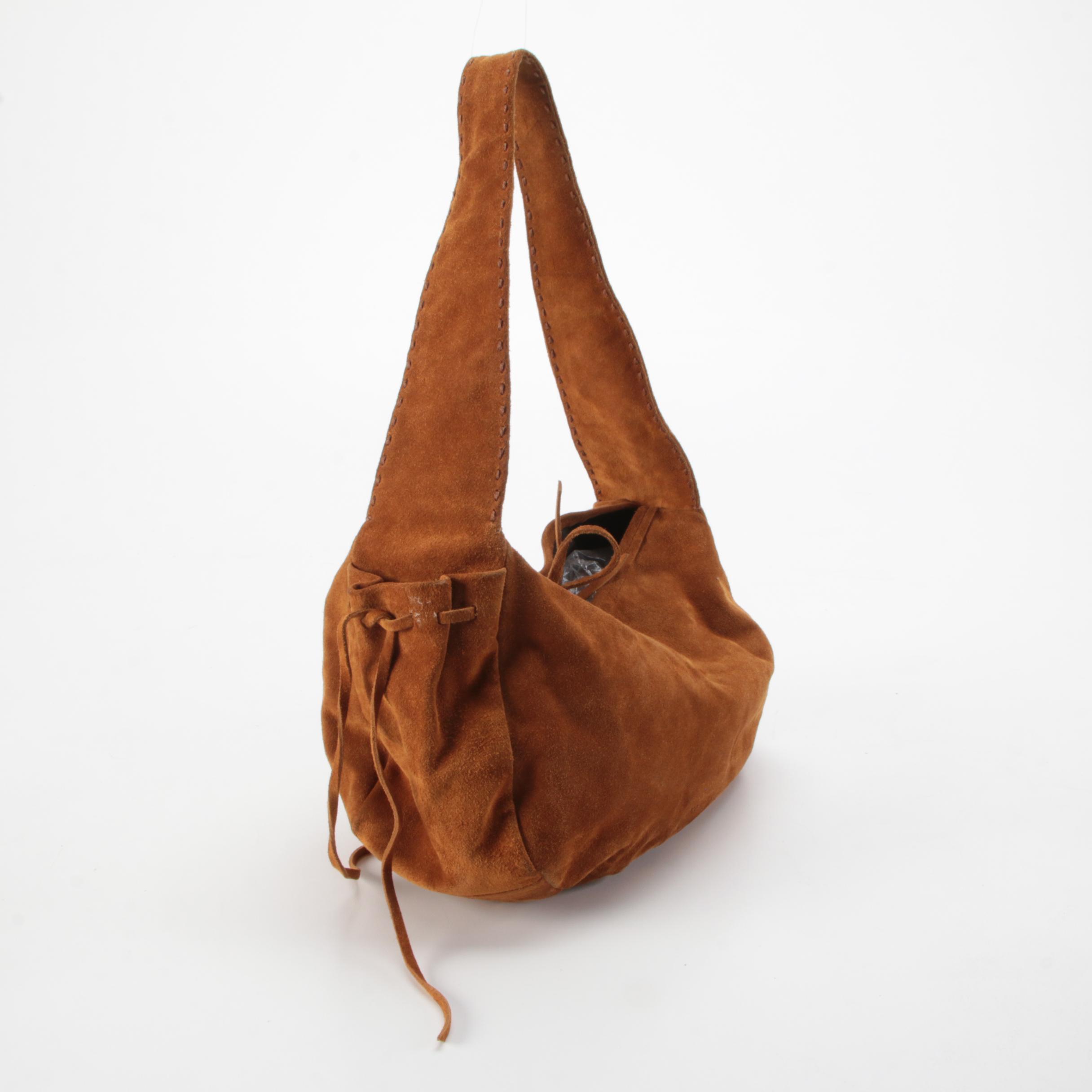 Prada Hobo Bag in Cognac Suede