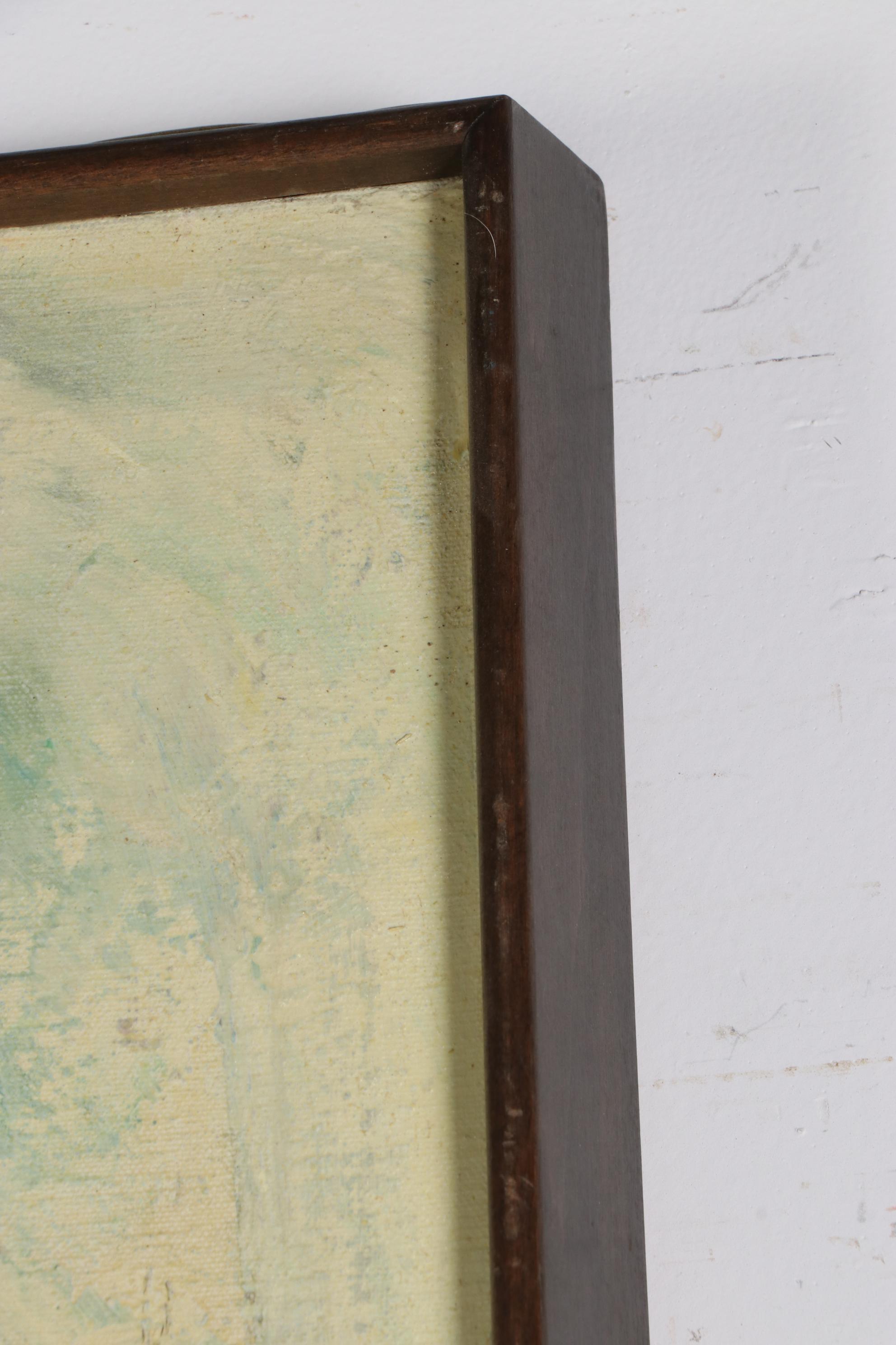 Ozz França Portrait Oil Painting "Clown in Love," 1965