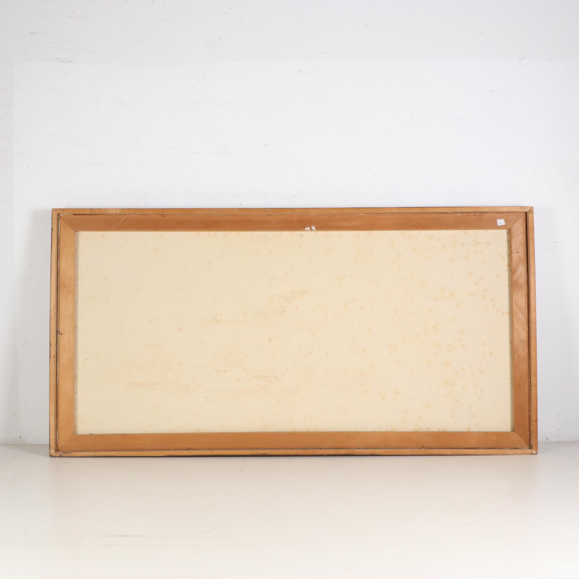 Ozz França Impasto Oil Painting "Harbor," Mid-20th Century