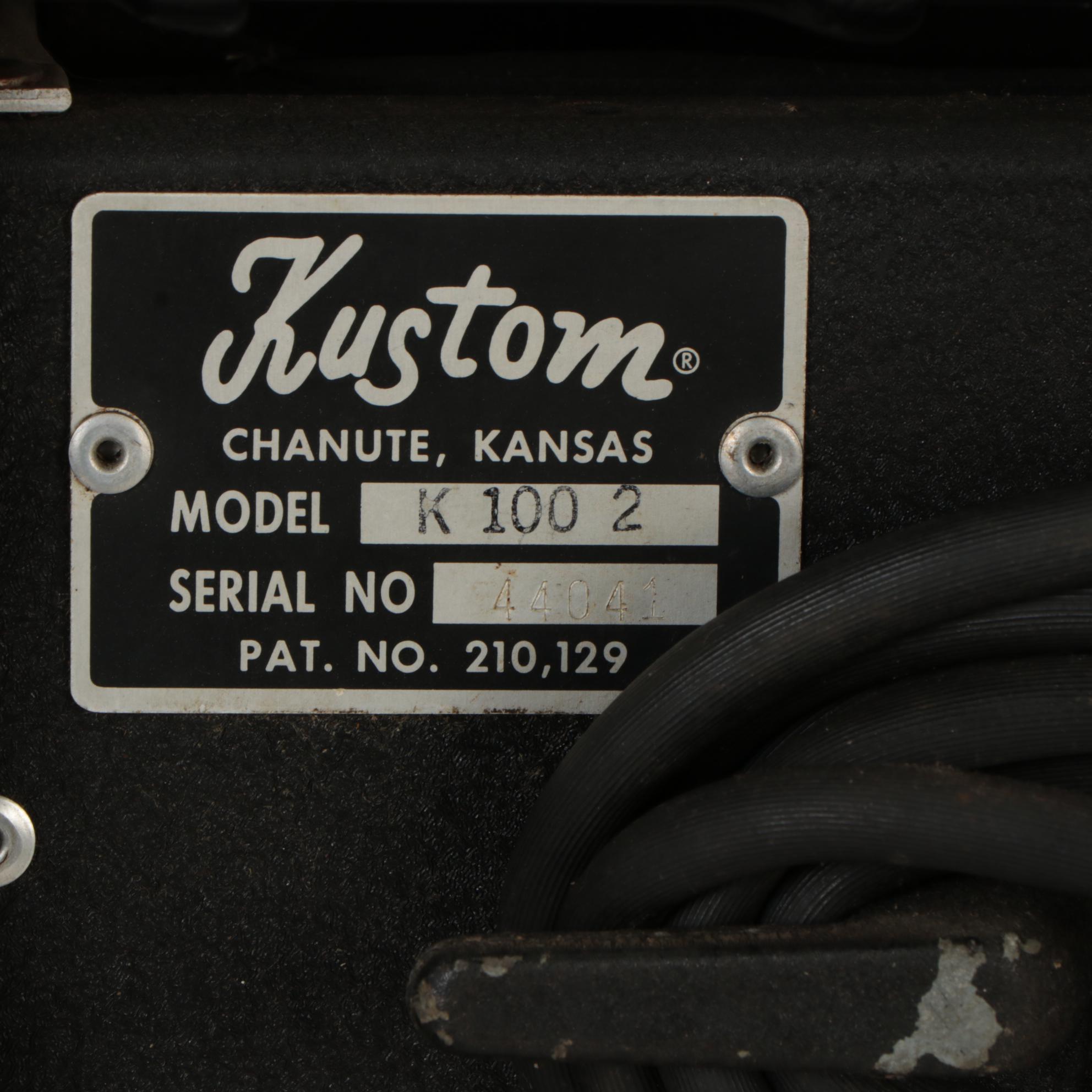 Kustom K 100-2 "Tuck And Roll" Guitar Amplifier